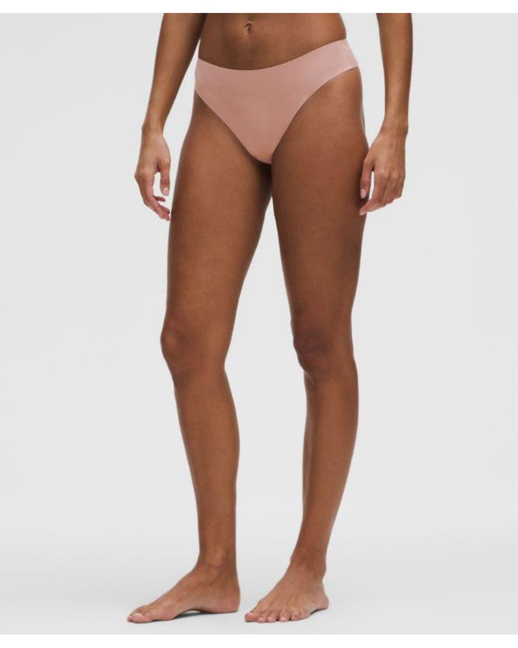 lululemon athletica Natural – Invisiwear Mid-Rise Thong Underwear 5 Pack – /Khaki – Size Large