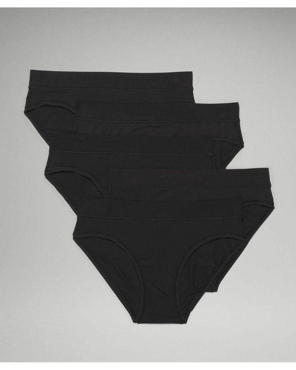 lululemon athletica Black – Underease Mid-Rise Bikini Underwear 5 Pack – – Size Large