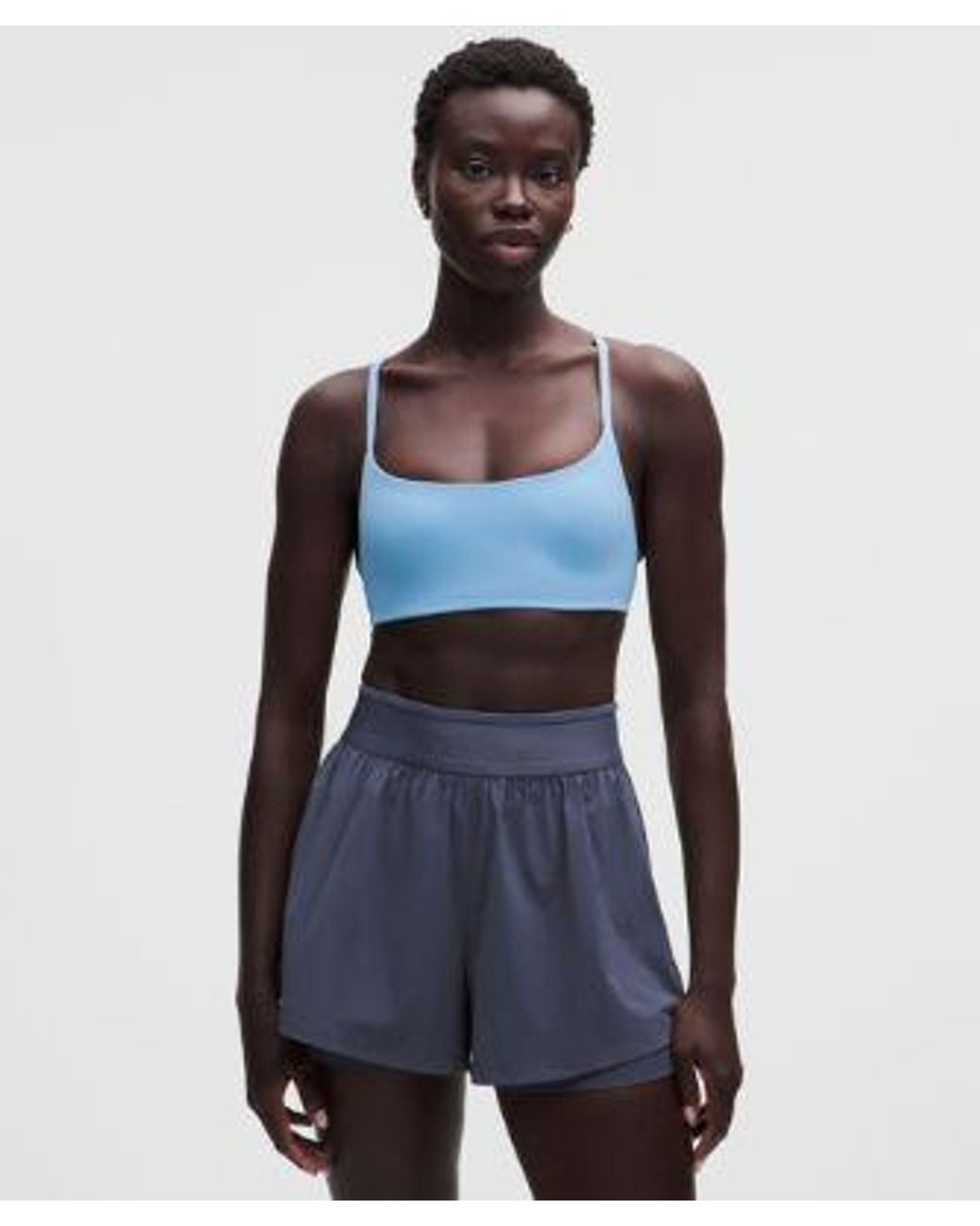 lululemon athletica Blue Wunder Train Strappy Racer Bra