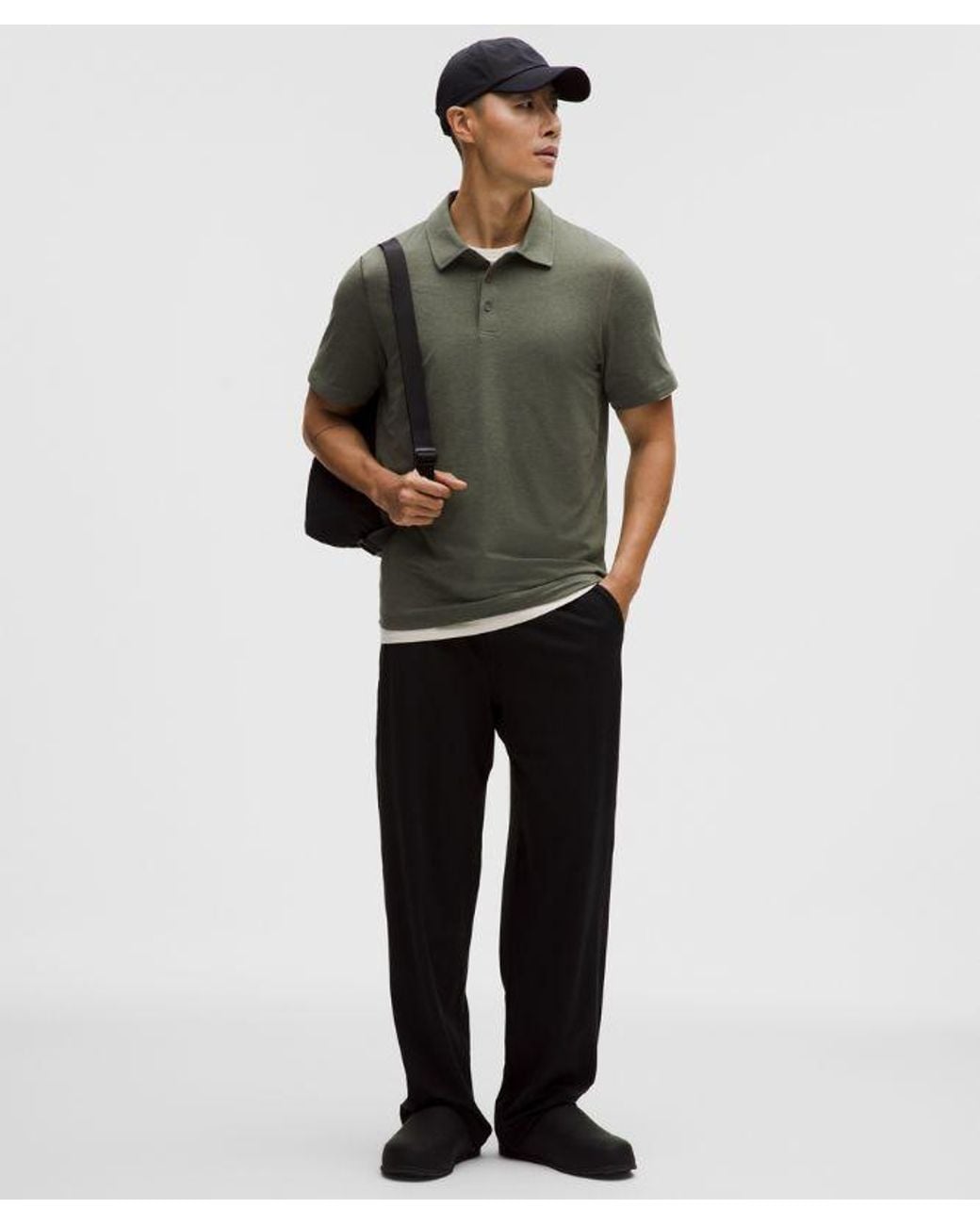 lululemon athletica Green Soft Jersey Short-Sleeve Polo Shirt for men