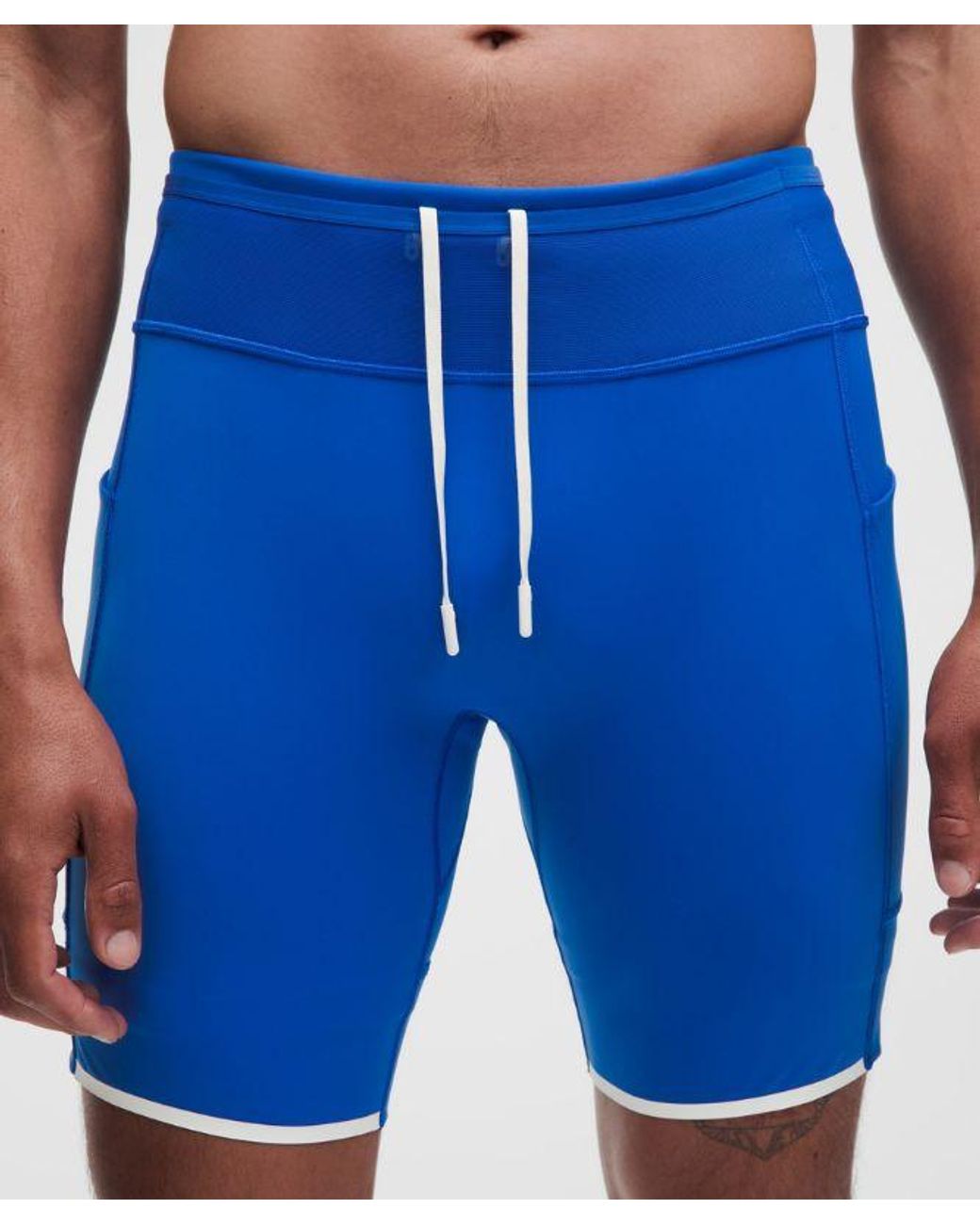lululemon athletica Blue – Nulux Running Half Tight Shorts – 8" – – Size Large for men
