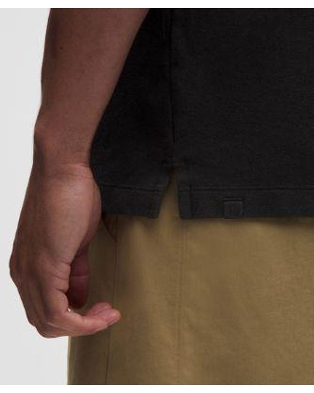 lululemon athletica Black – Pique Short-Sleeve Polo Shirt – Cotton-Blend – – Size Large for men