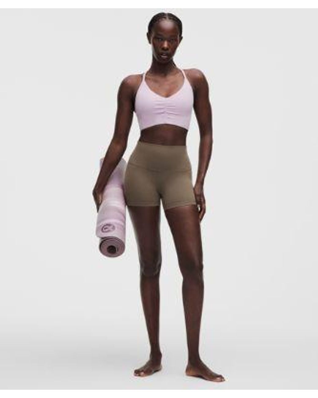lululemon athletica Brown Flow Y Ruched Bra