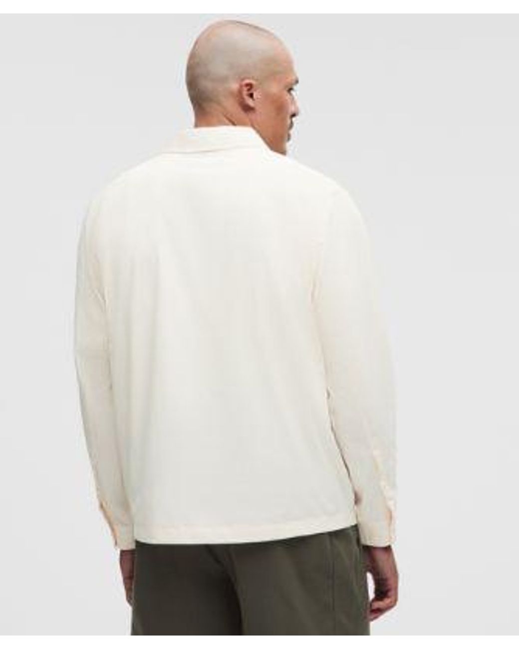 lululemon athletica White Unshaken Long-Sleeve Collared Shirt for men