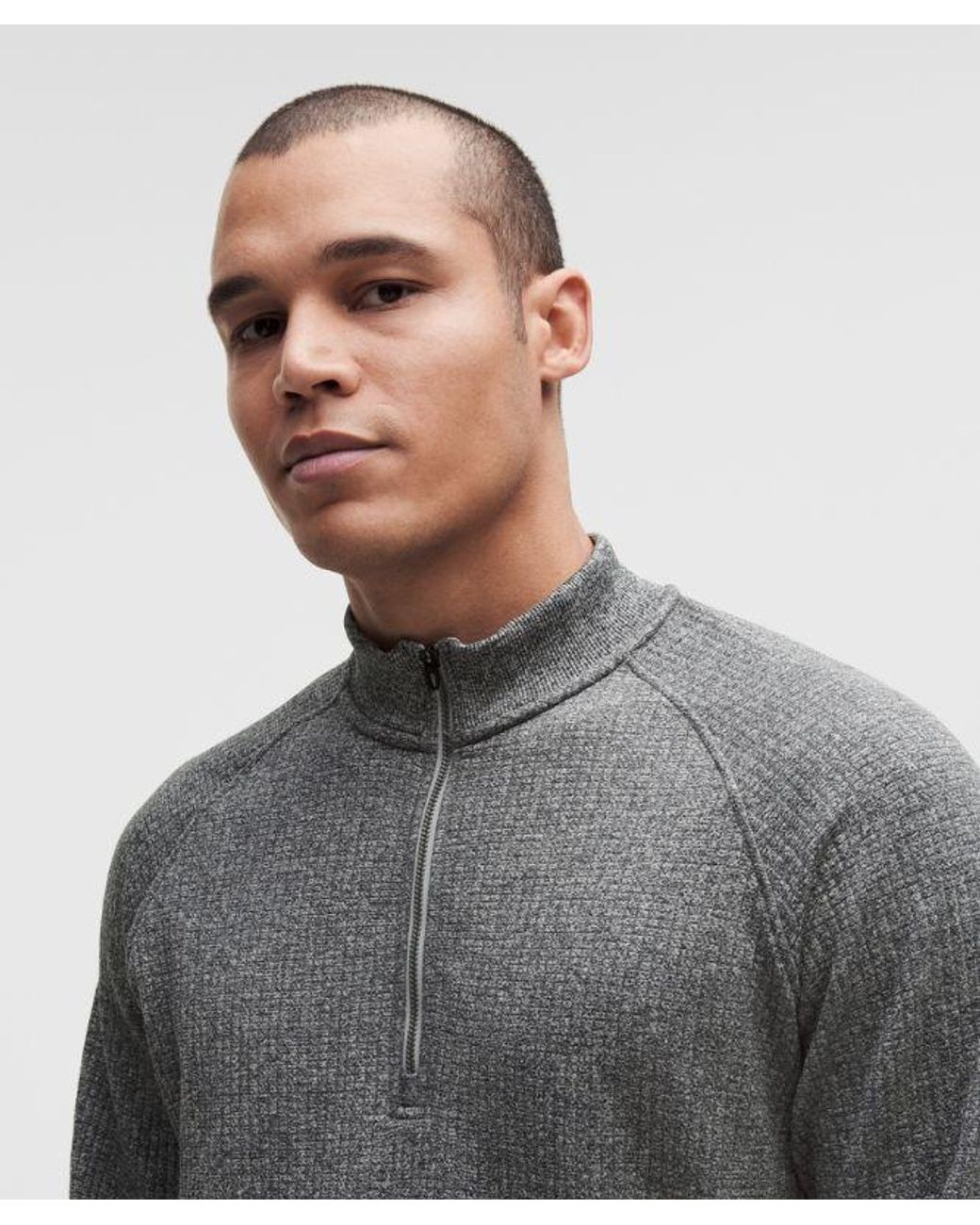 lululemon athletica Gray – Engineered Warmth Half Zip Sweatshirt – – for men