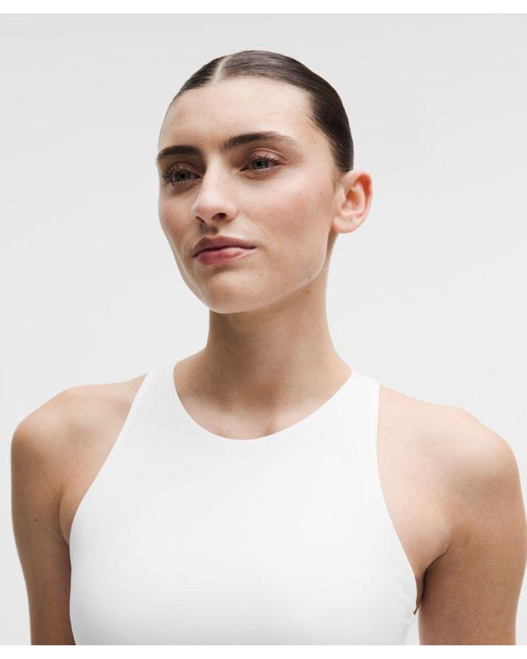 lululemon athletica White – Racerback High-Neck Tennis Tank Top B/C Cup – – Size Large