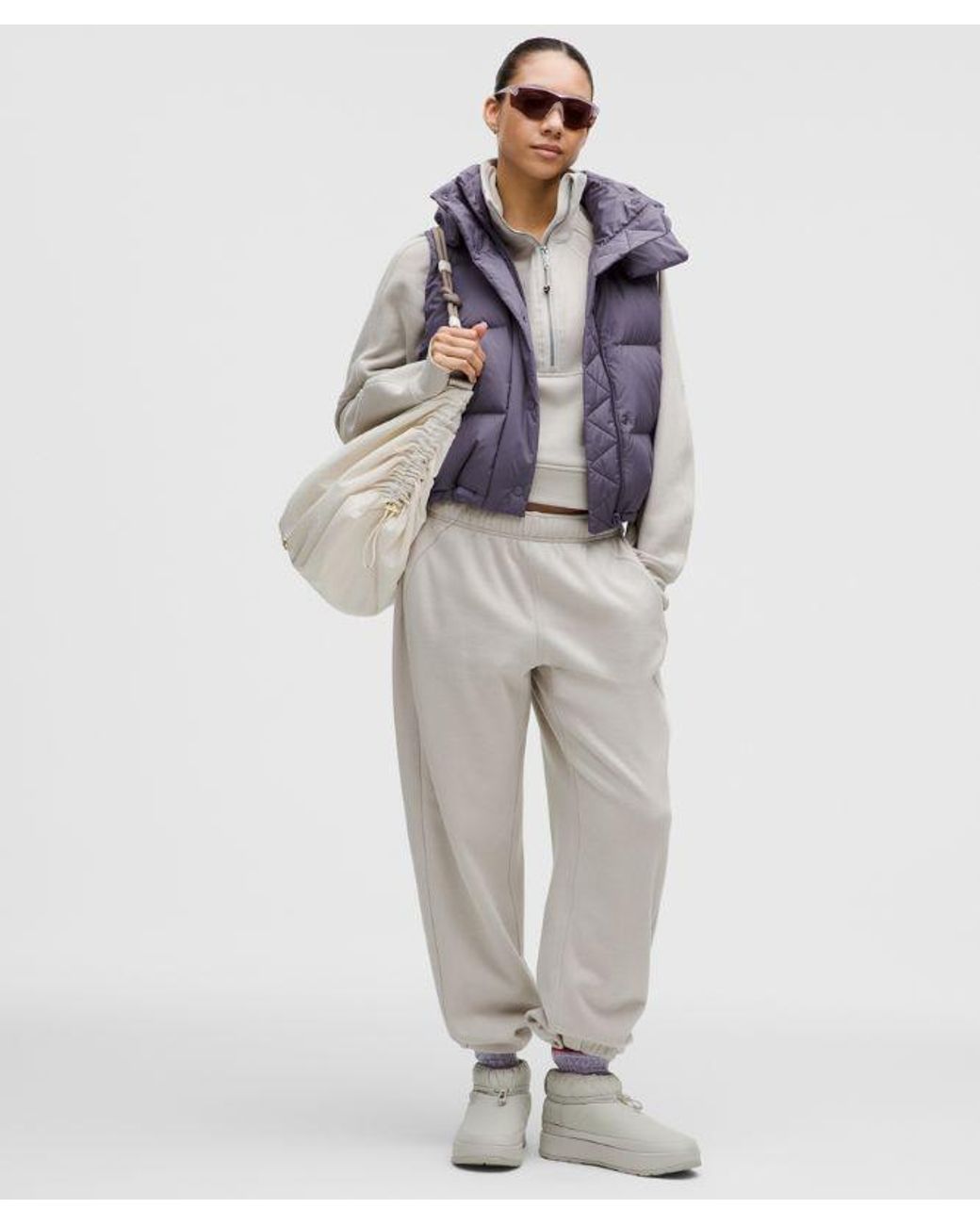 lululemon athletica Blue Wunder Puff 600-Down-Fill Cropped Vest