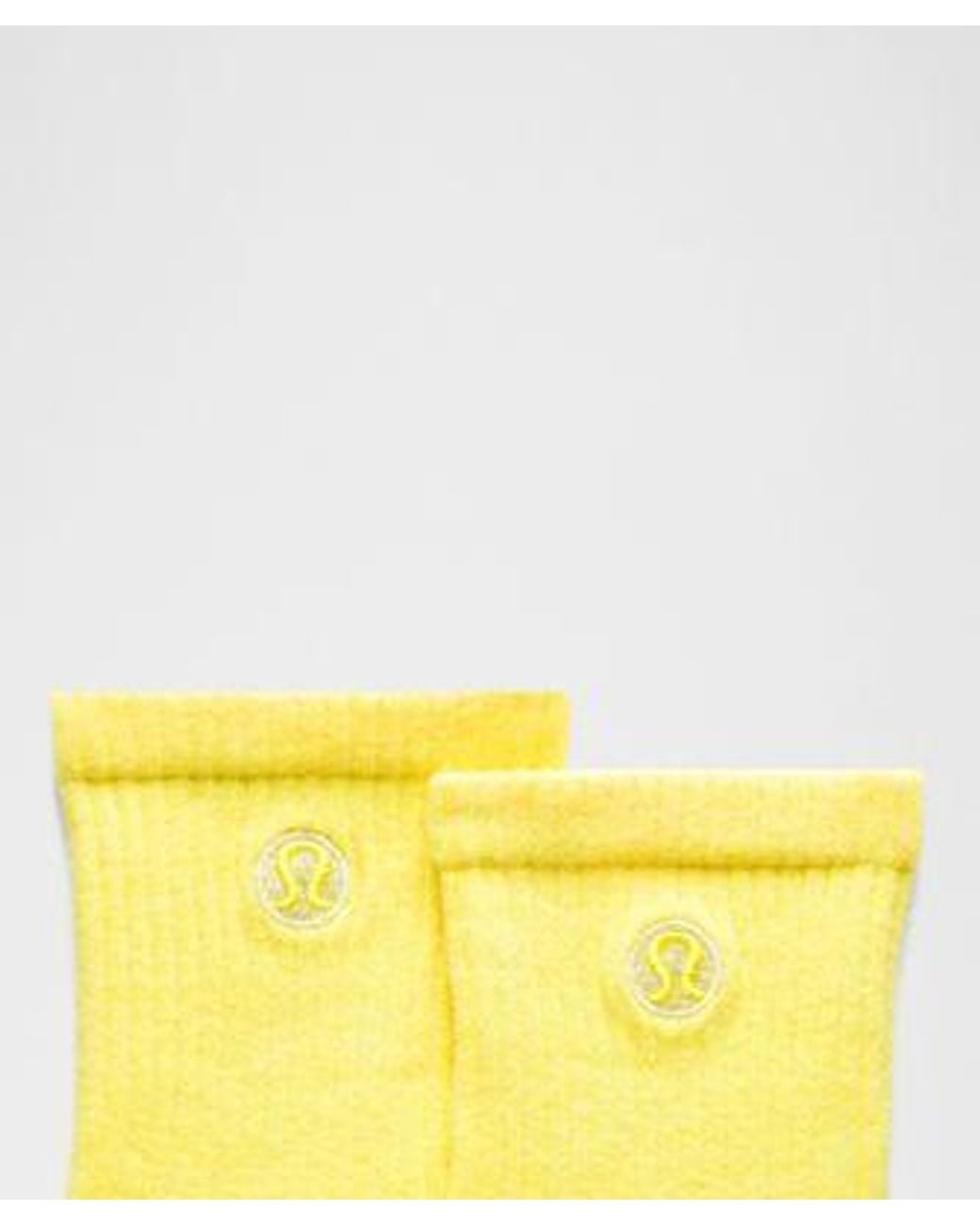 lululemon athletica Yellow – Daily Essential Quarter Socks – – Size Large