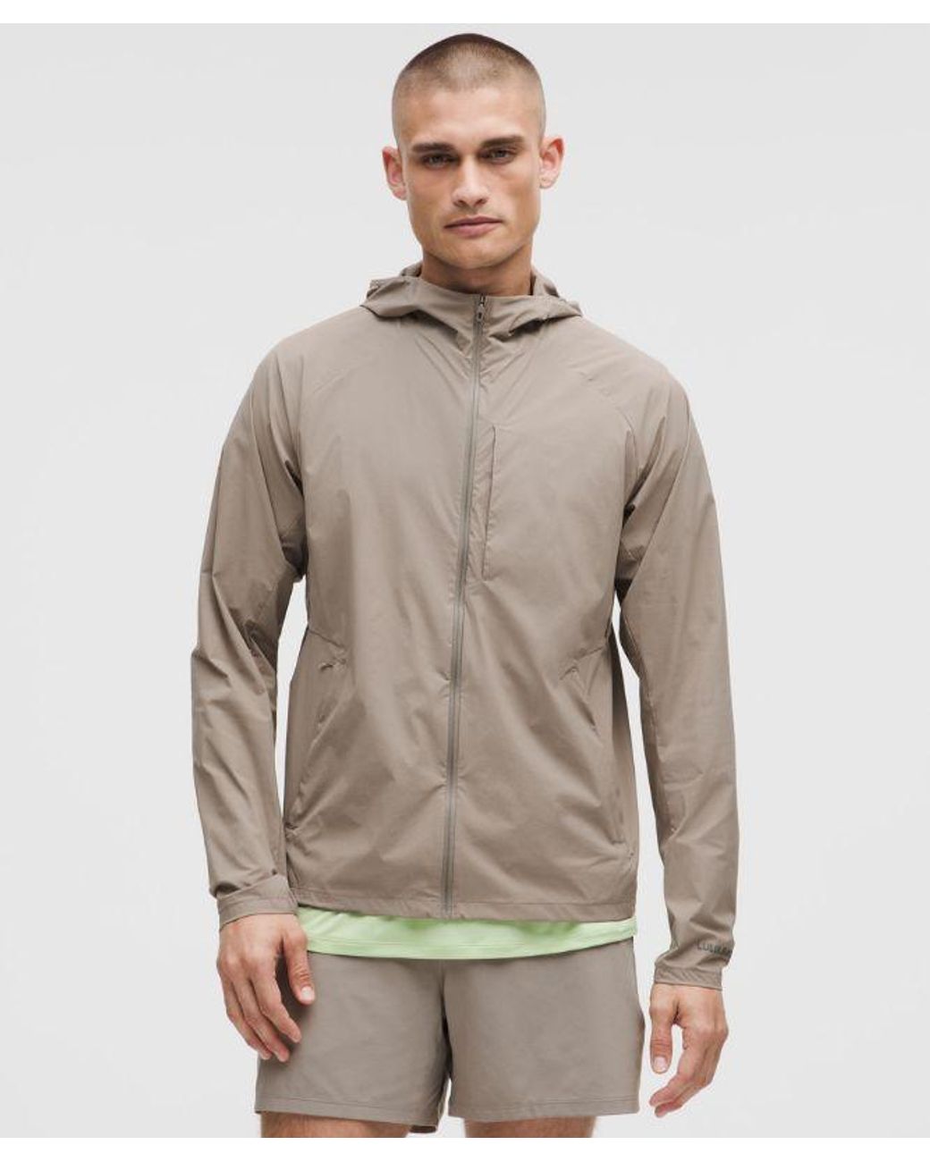 lululemon athletica Natural – Fast And Free Hooded Jacket – /Khaki – for men