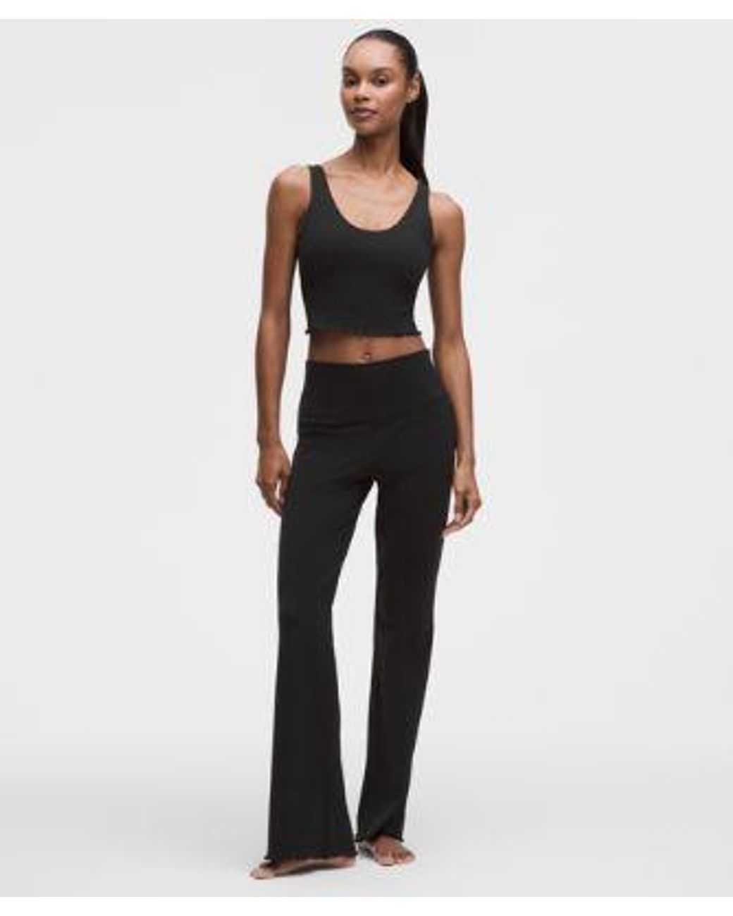 lululemon athletica Black Align Lettuce-Hem Tank Top