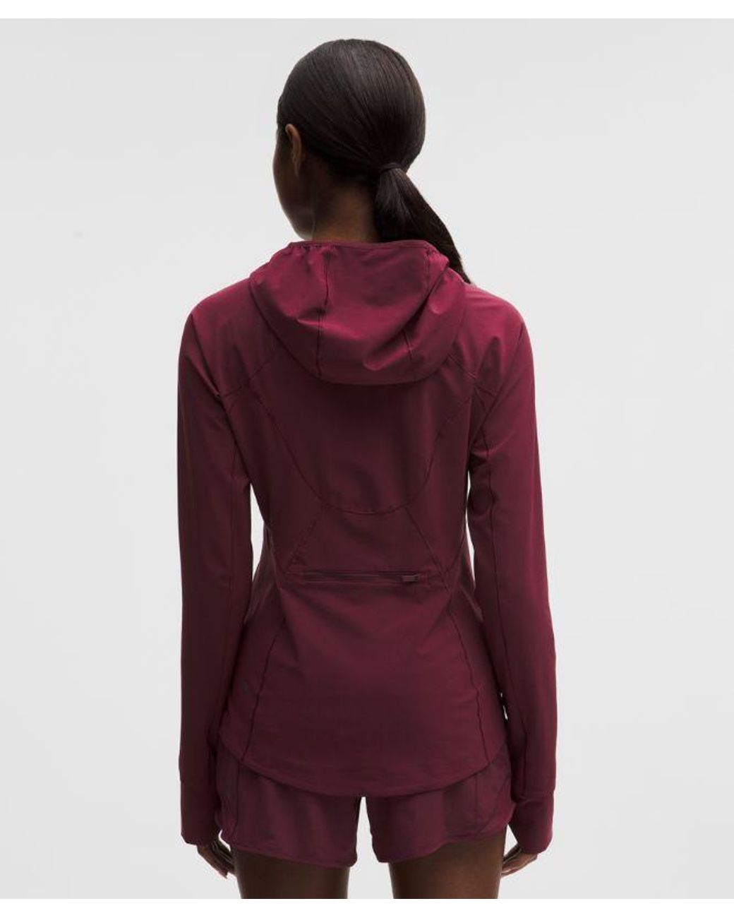 lululemon athletica Red – Mist Over Windbreaker Jacket – Color Burgundy/ – Size 8