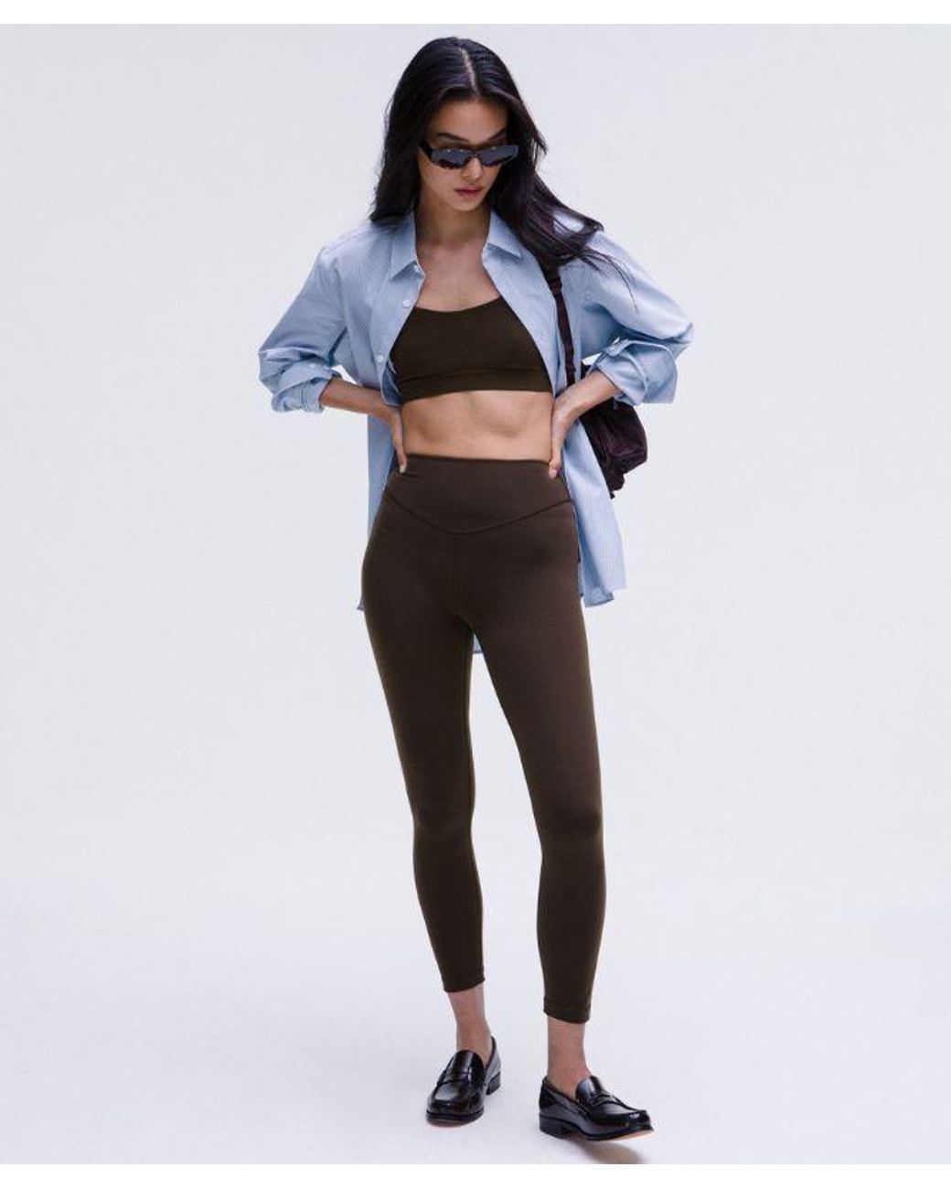 lululemon athletica Black Wunder Under Smoothcover High-rise Tight Leggings - 25" - Color Brown - Size 12