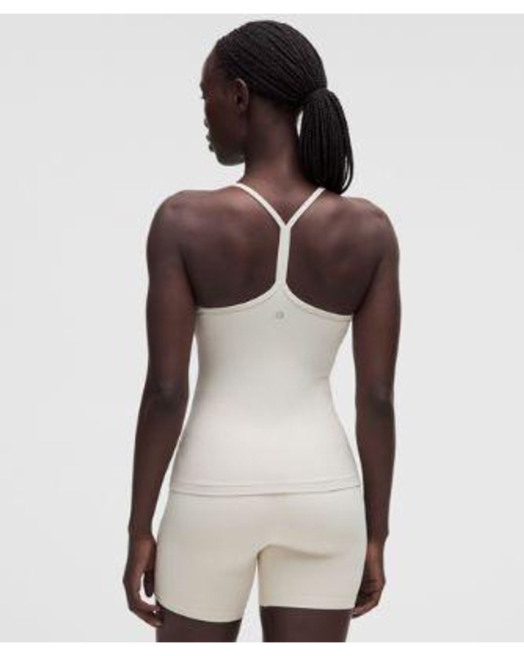 lululemon athletica Natural – Flow Y Tank Top Light Support, B/C Cup – – Size Large