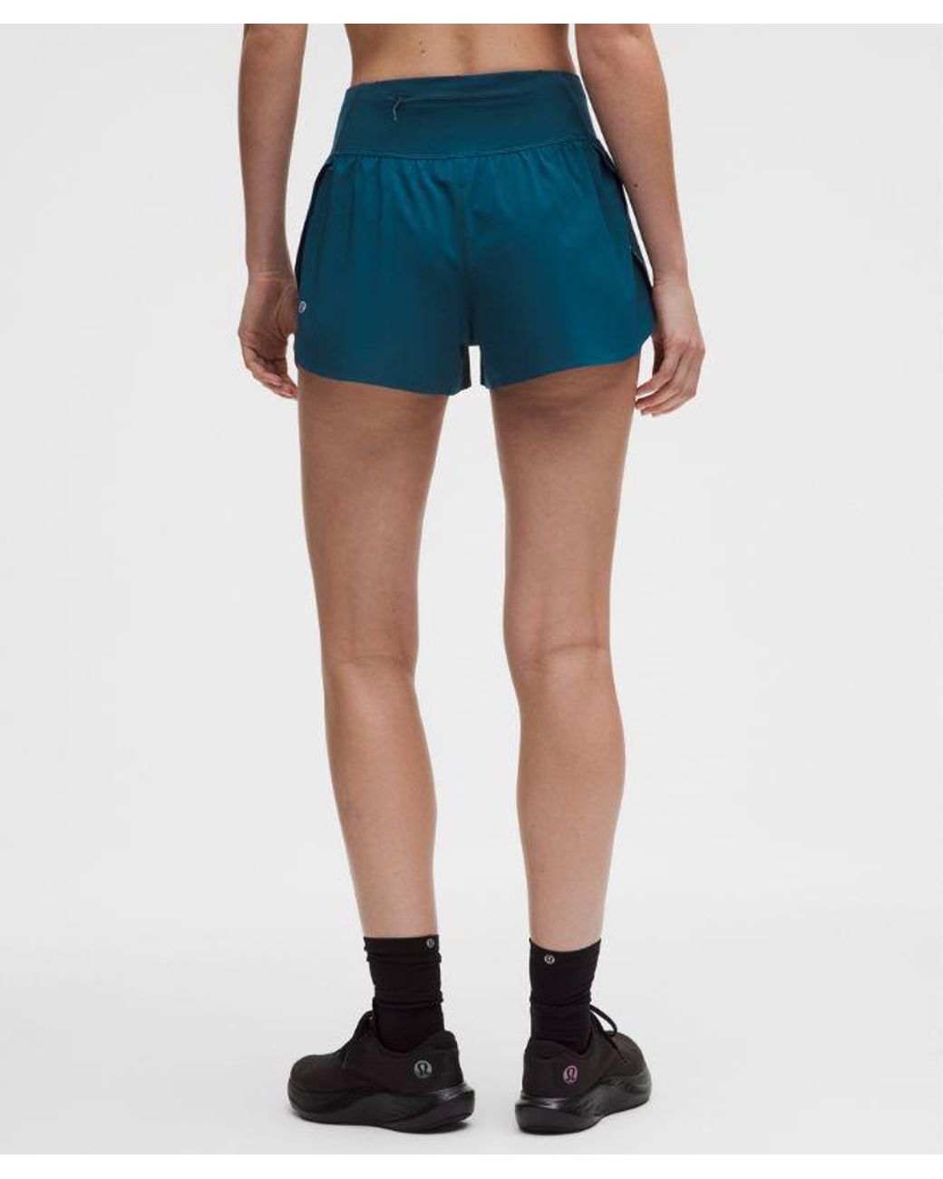 lululemon athletica Blue – Fast And Free Mid-Rise Split Shorts Design – 3" – – Size Large