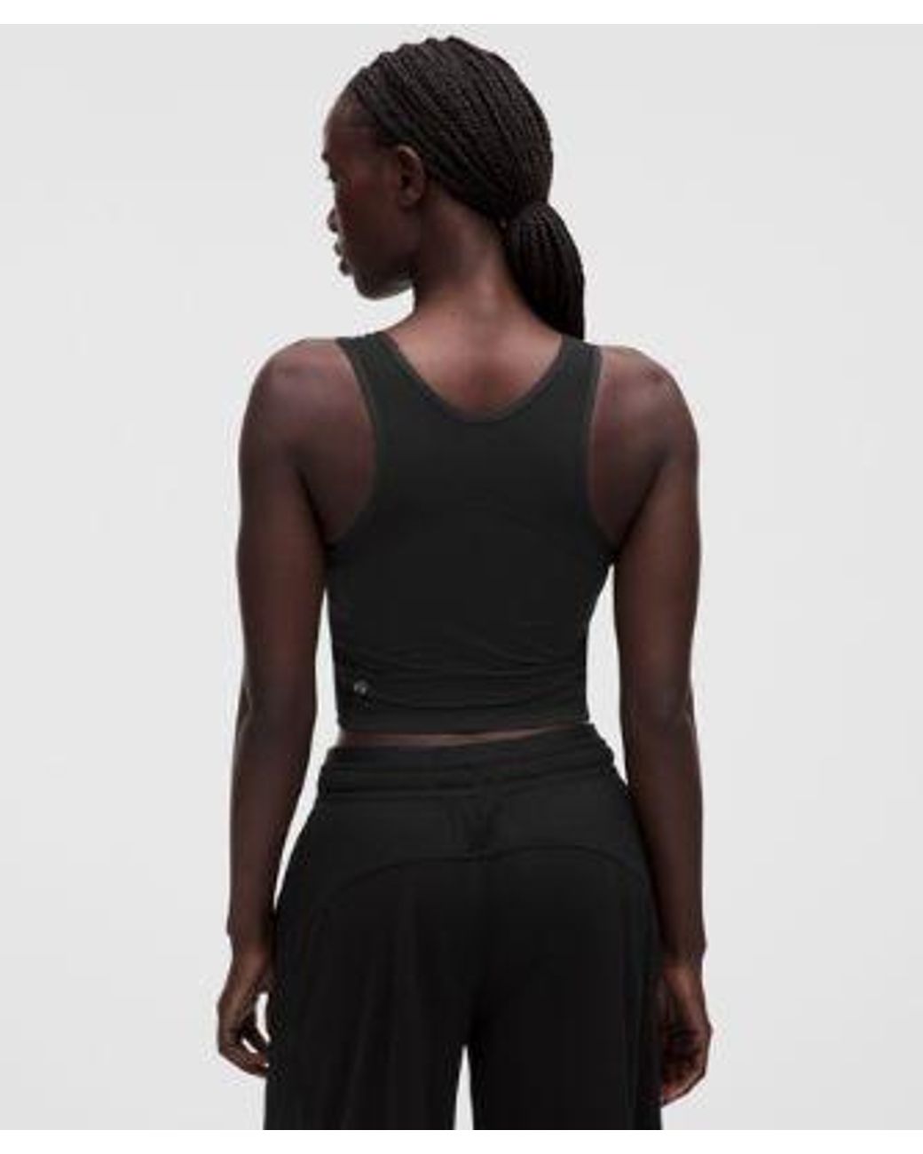 lululemon athletica Black – Mesh-Back Tank Top With Drop-In Pockets Light Support, B/C Cup – – Size Large