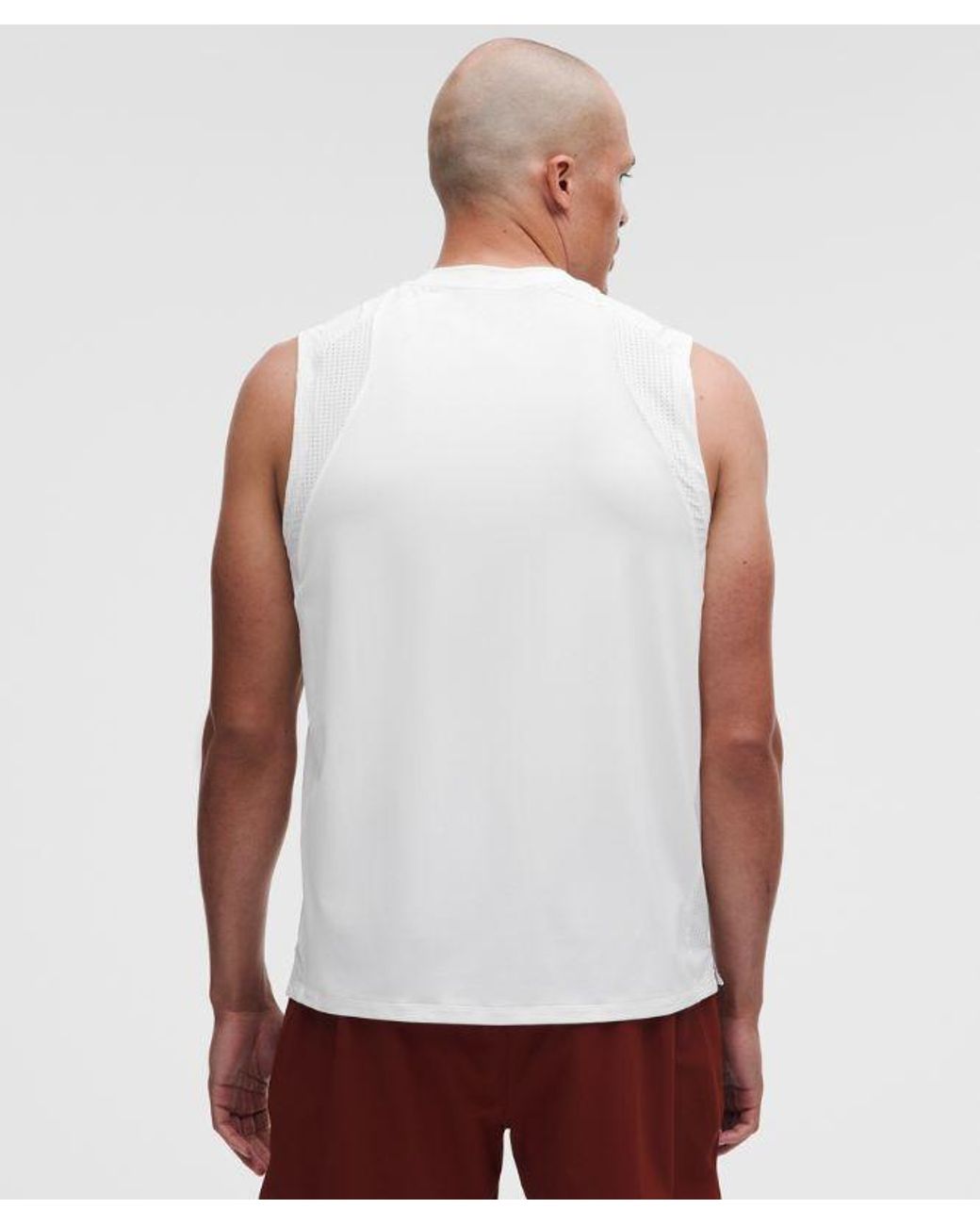 lululemon athletica White Mesh-Panelled Tennis Sleeveless Shirt for men