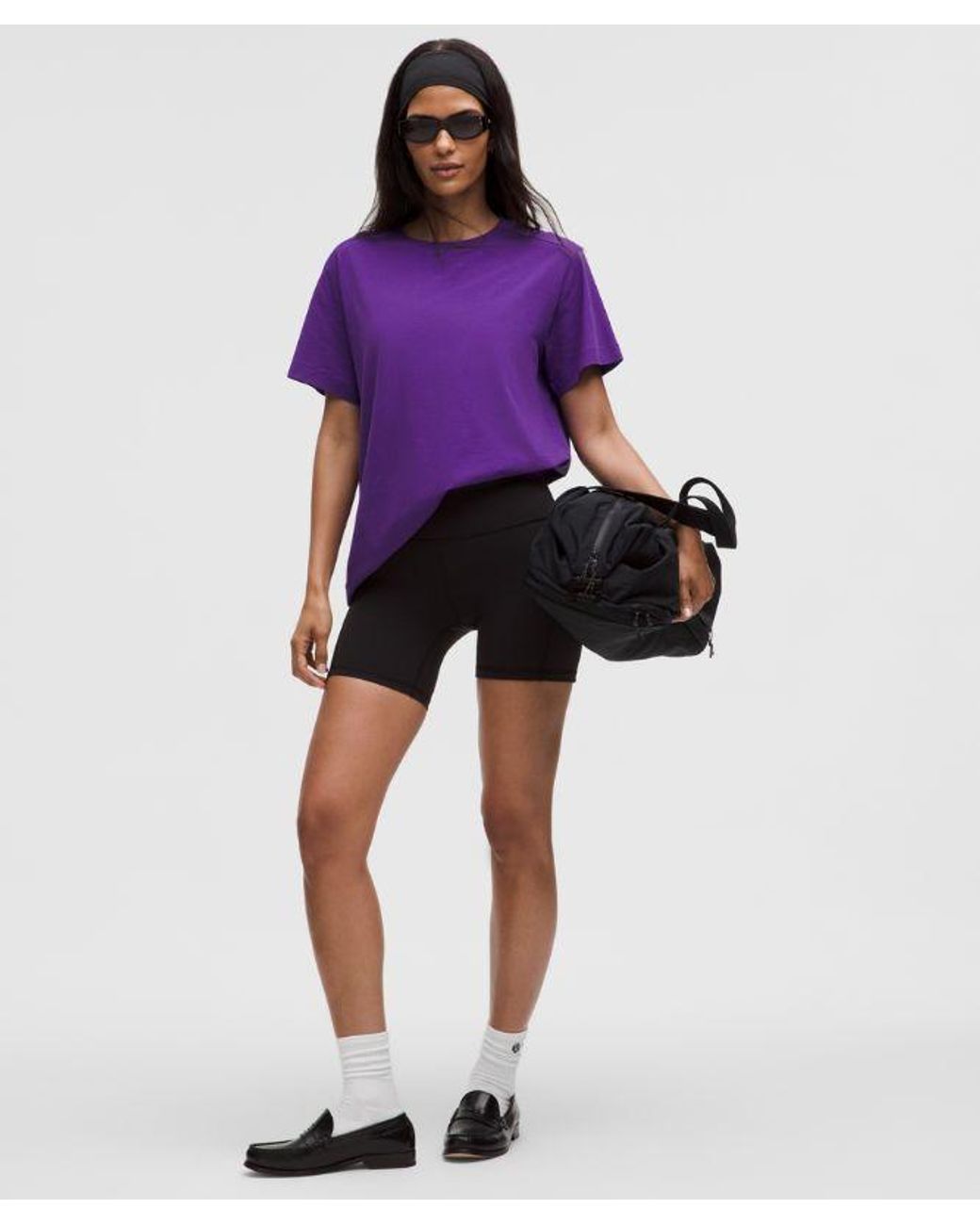 lululemon athletica Purple – All Yours Organic T-Shirt – Cotton-Blend – – Size Medium
