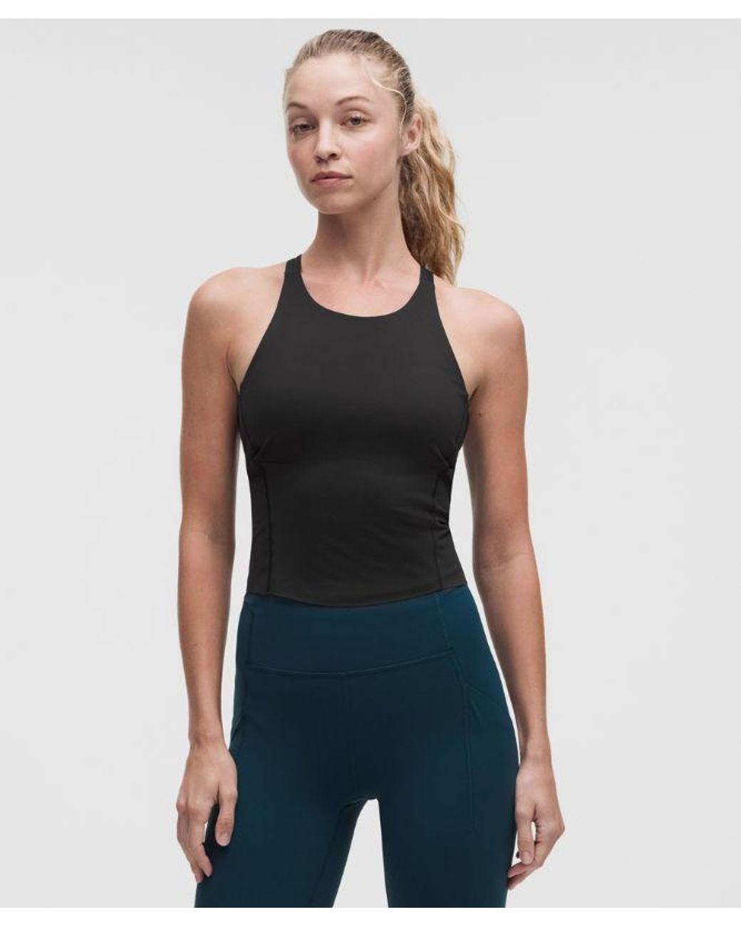 lululemon athletica Black – Fast And Free Tank Top Medium Support, B/C Cup – – Size 4
