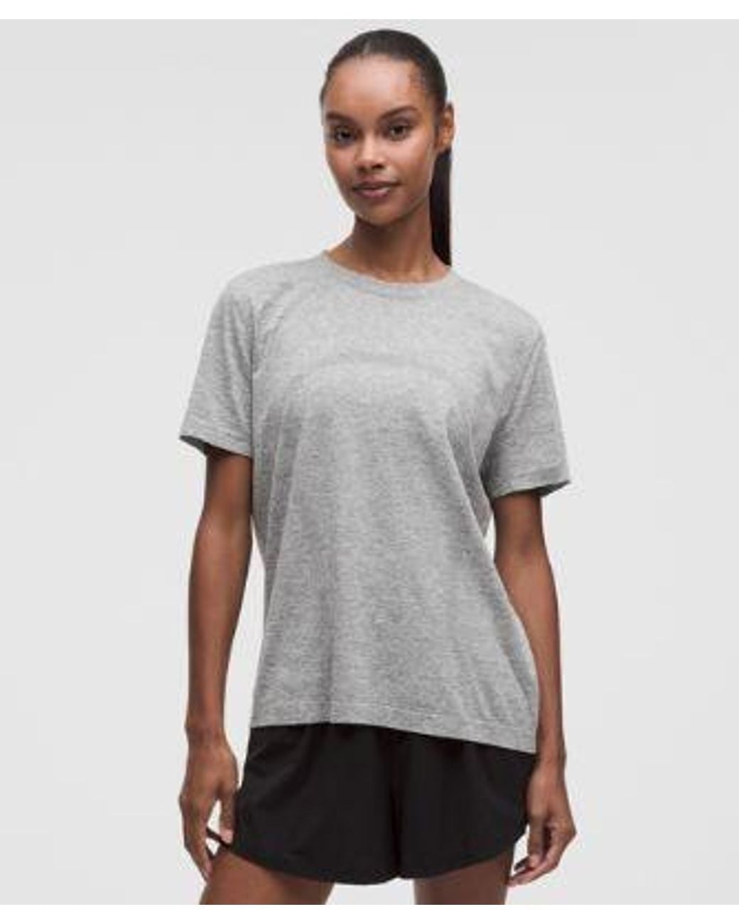 lululemon athletica Gray Swiftly Relaxed Short-Sleeve Shirt