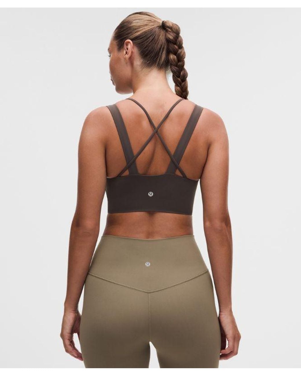 lululemon athletica Green – Like A Cloud Longline Sports Bra Light Support, D/Dd Cup – – Size 14