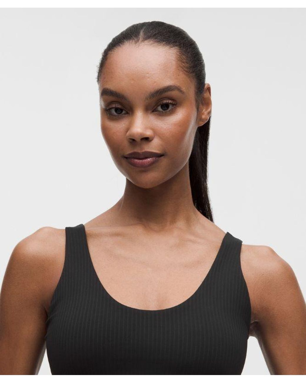 lululemon athletica Black Align Lettuce-Hem Tank Top