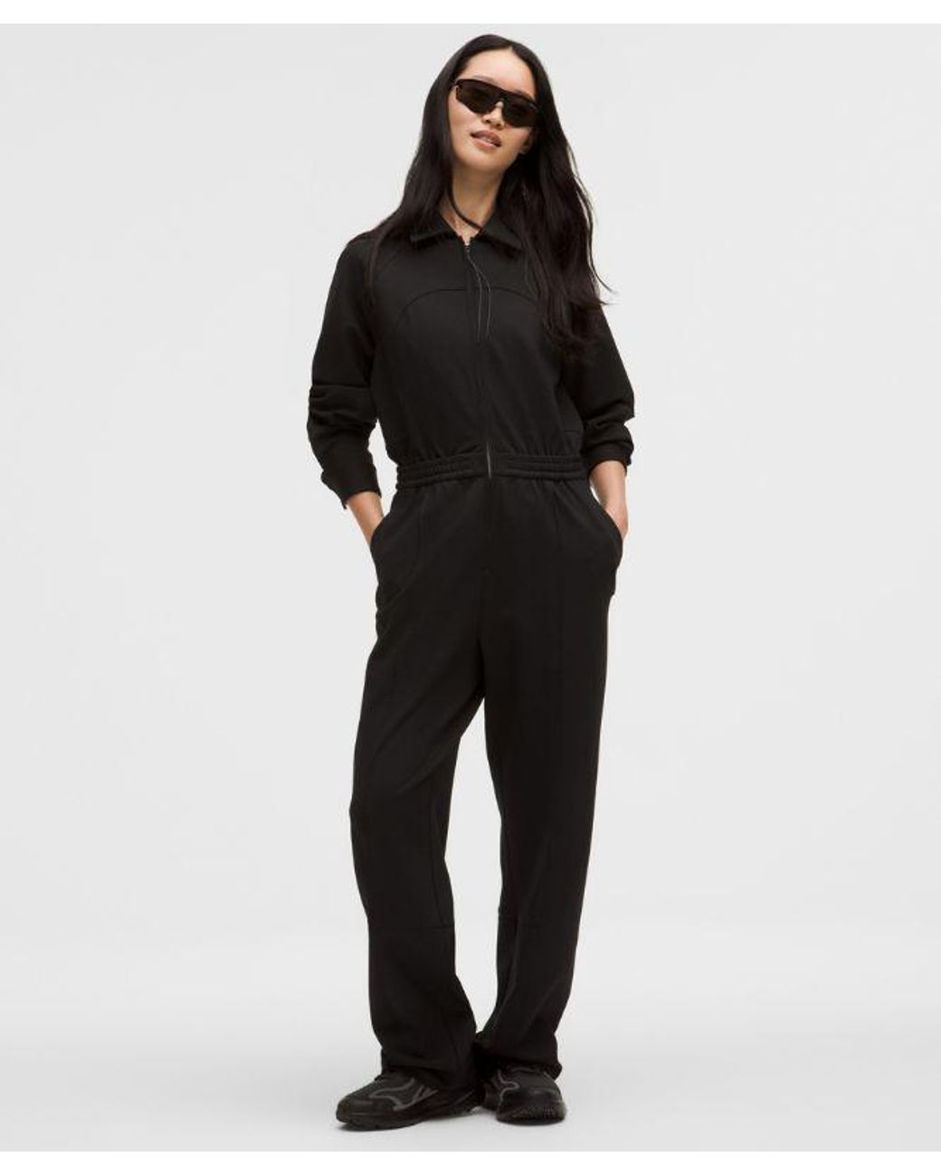 lululemon athletica Black – Ponte Relaxed-Fit Jumpsuit Slnsh Collection – – Size Large