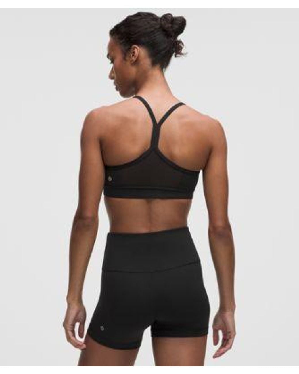 lululemon athletica Black Flow Y Mid-Support Bra