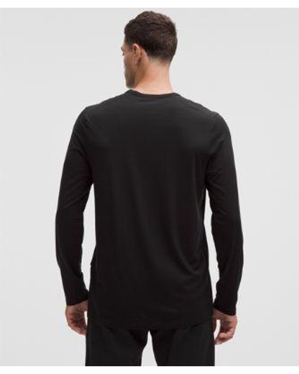 lululemon athletica Black Mile Maker Merino Wool-Blend Long-Sleeve Shirt for men