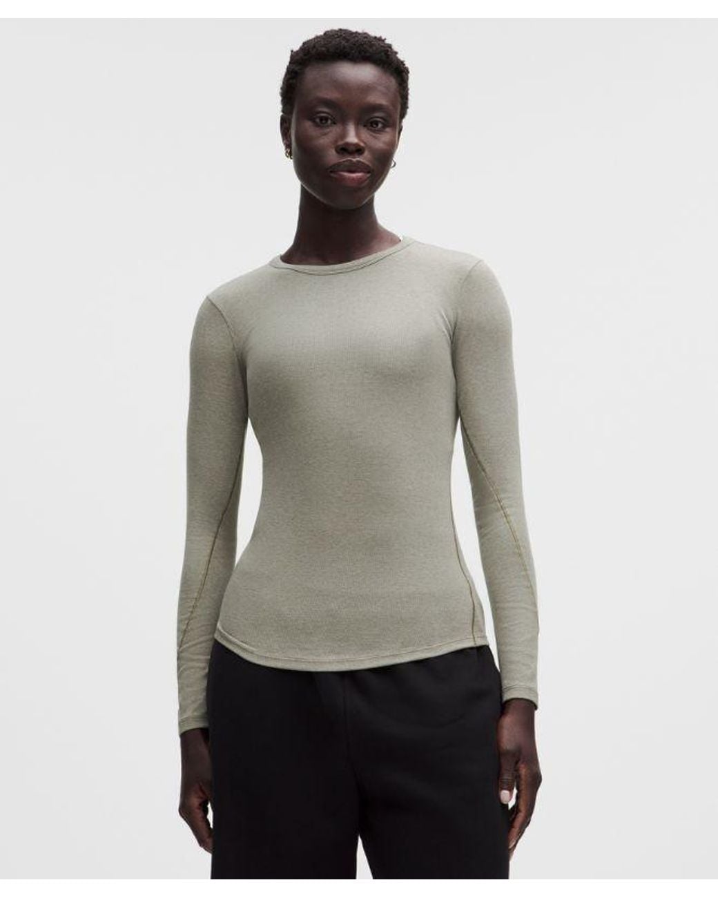 lululemon athletica Gray Hold Tight Long-Sleeve Shirt