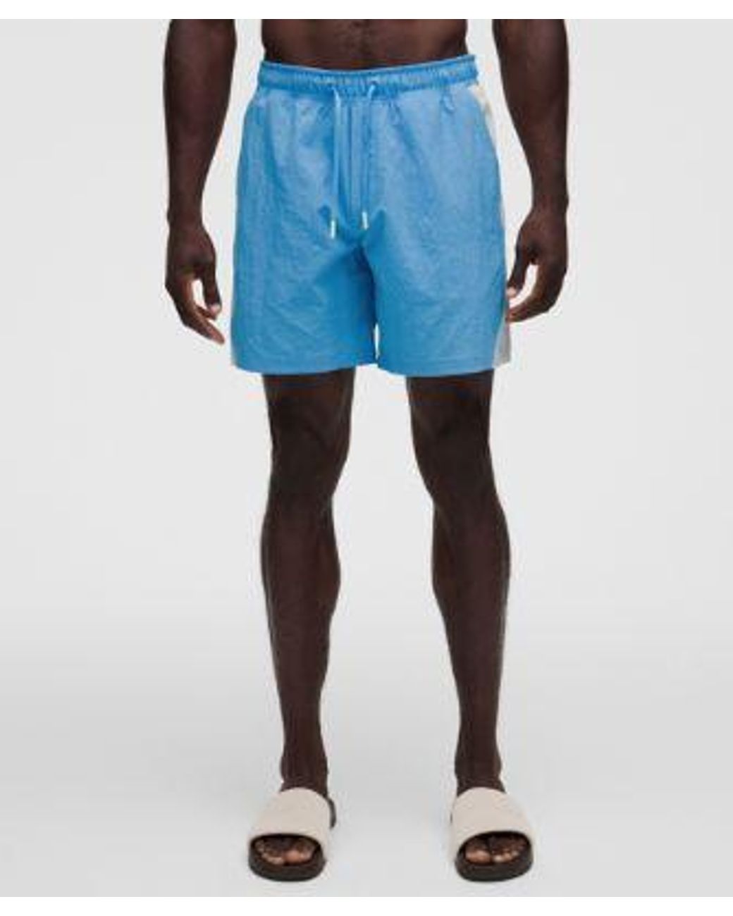 lululemon athletica Blue Crinkle Nylon Swim Short 7" for men