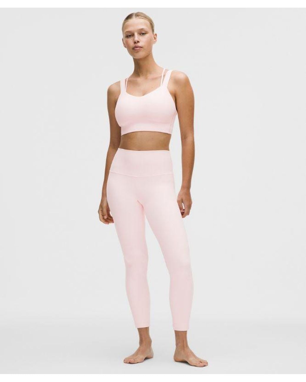 lululemon athletica Pink Like A Cloud Longline Bra