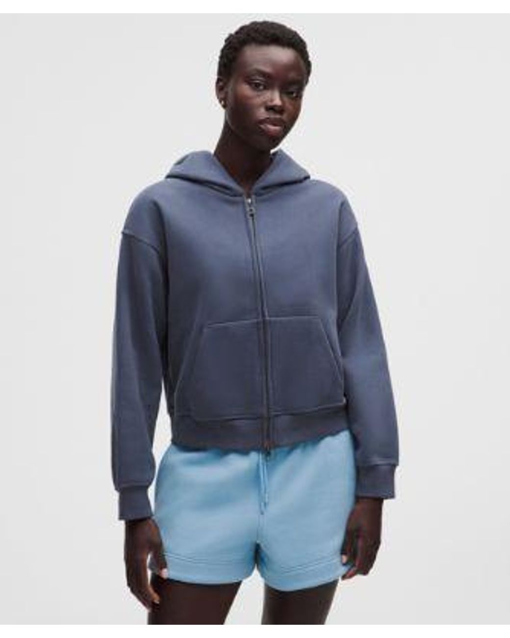 lululemon athletica Blue Steady State Superloft Full Zip Hoodie