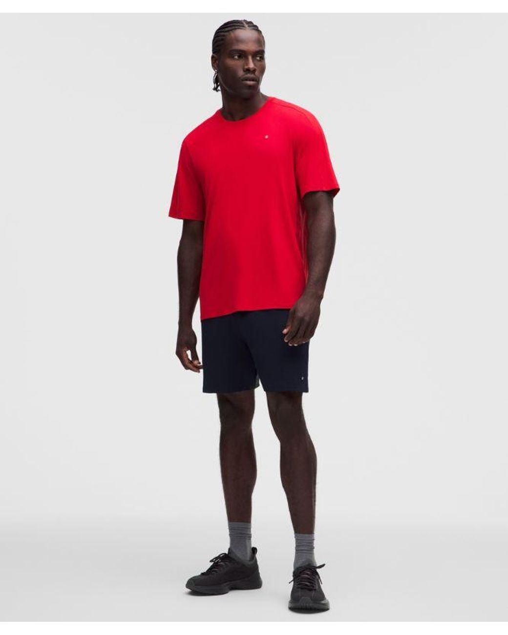 lululemon athletica Red Uv-Protective Mesh Panelled Tennis Shirt for men