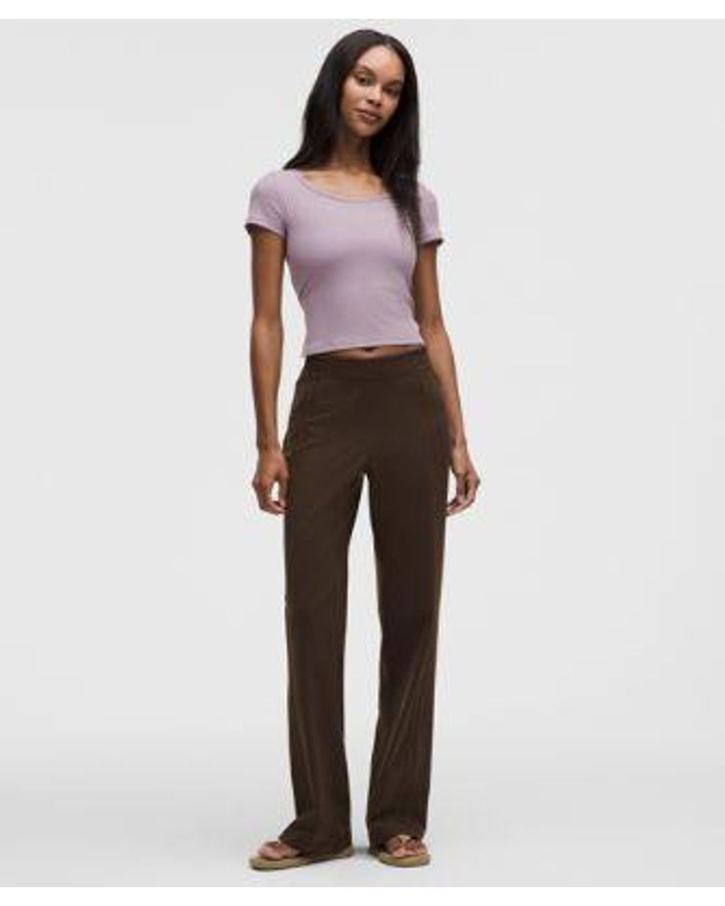 lululemon athletica Purple – Hold Tight Micro-Rib Cross-Back T-Shirt – /Pastel – Size 14