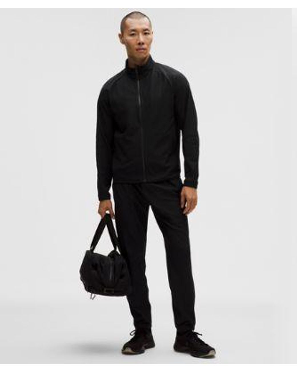 lululemon athletica Black Knit Warm-Up Jacket for men