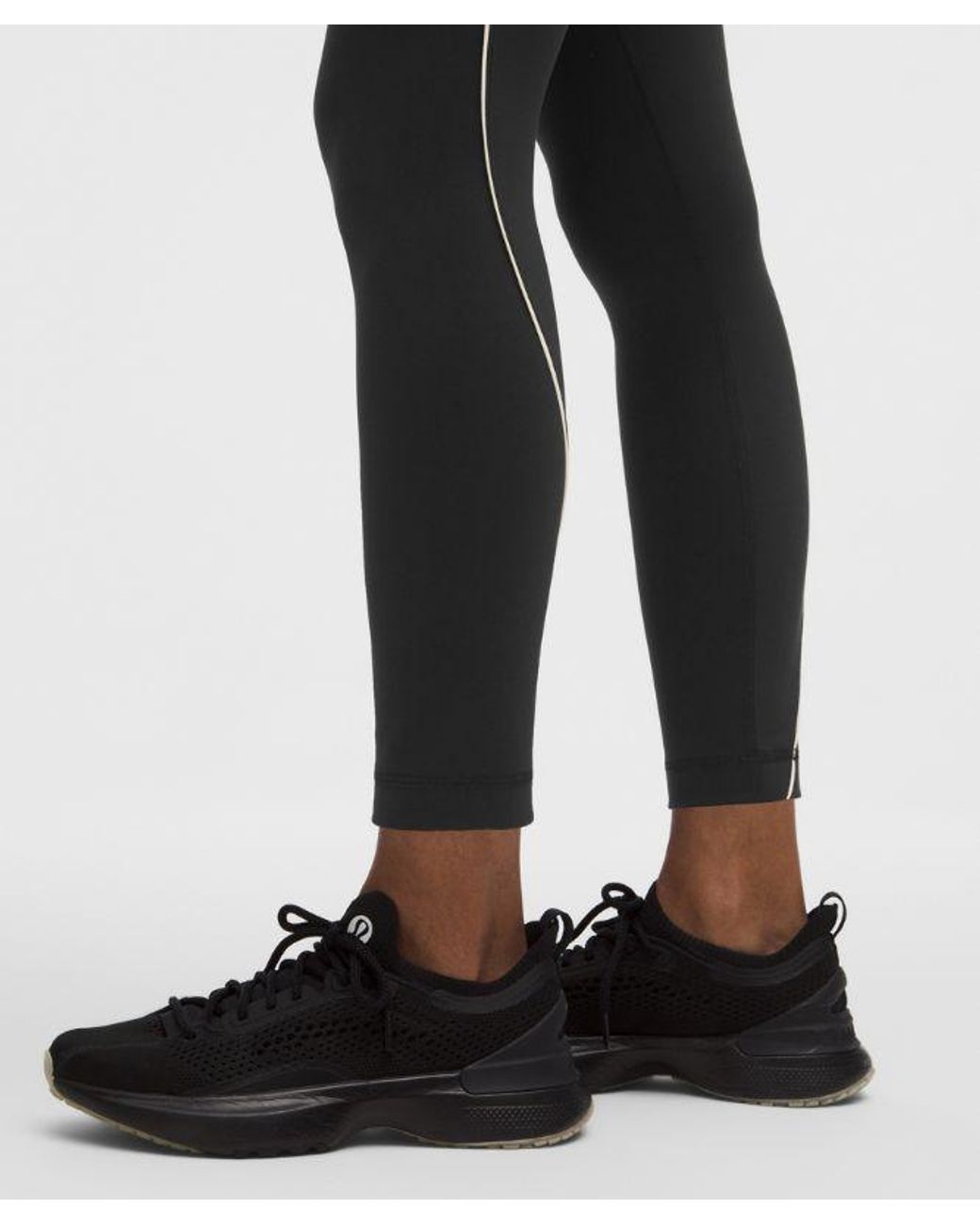lululemon athletica Black Wunder Train No-Line Piped High-Rise Tight 25"