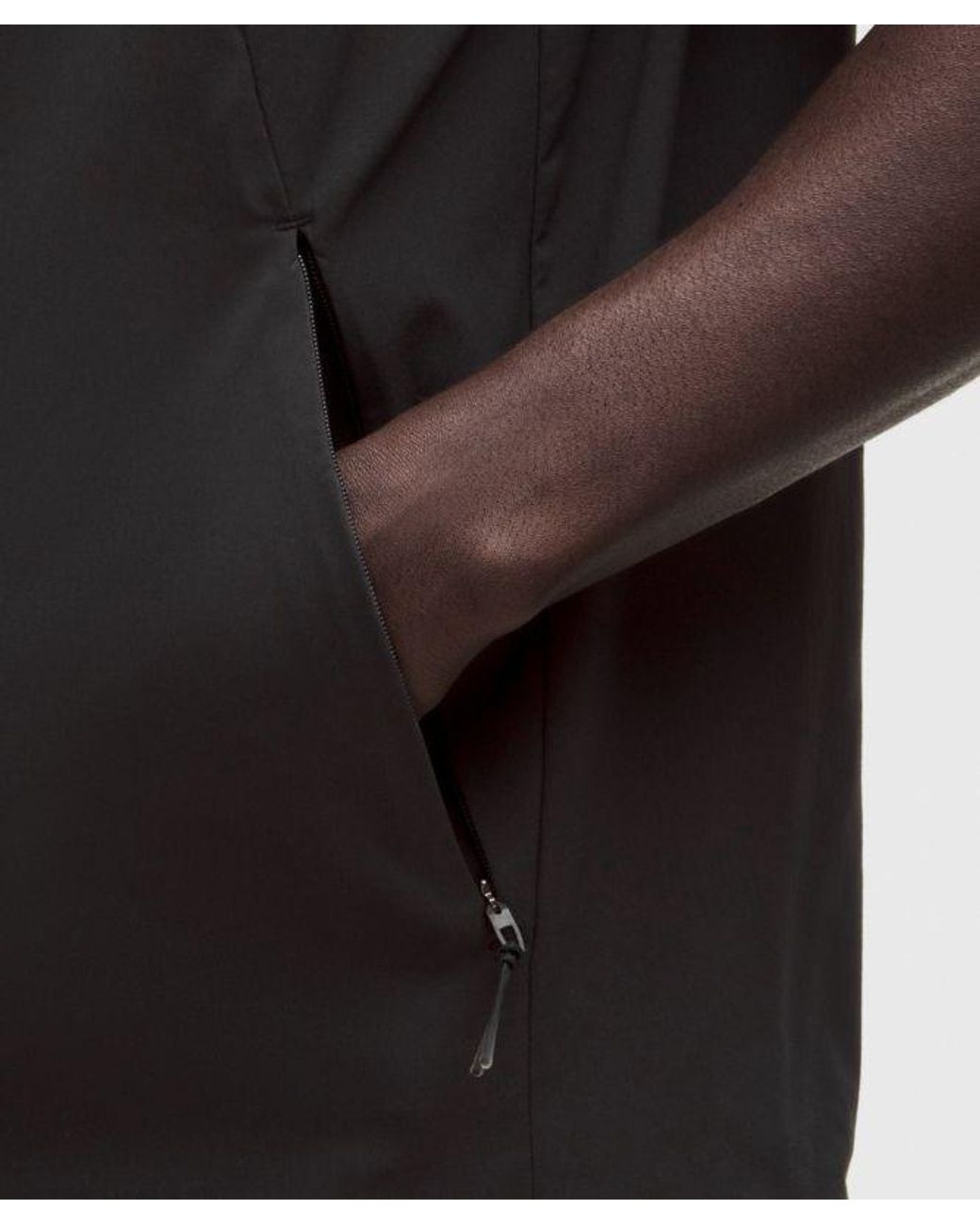 lululemon athletica Black Windproof Full-Zip Golf Vest for men