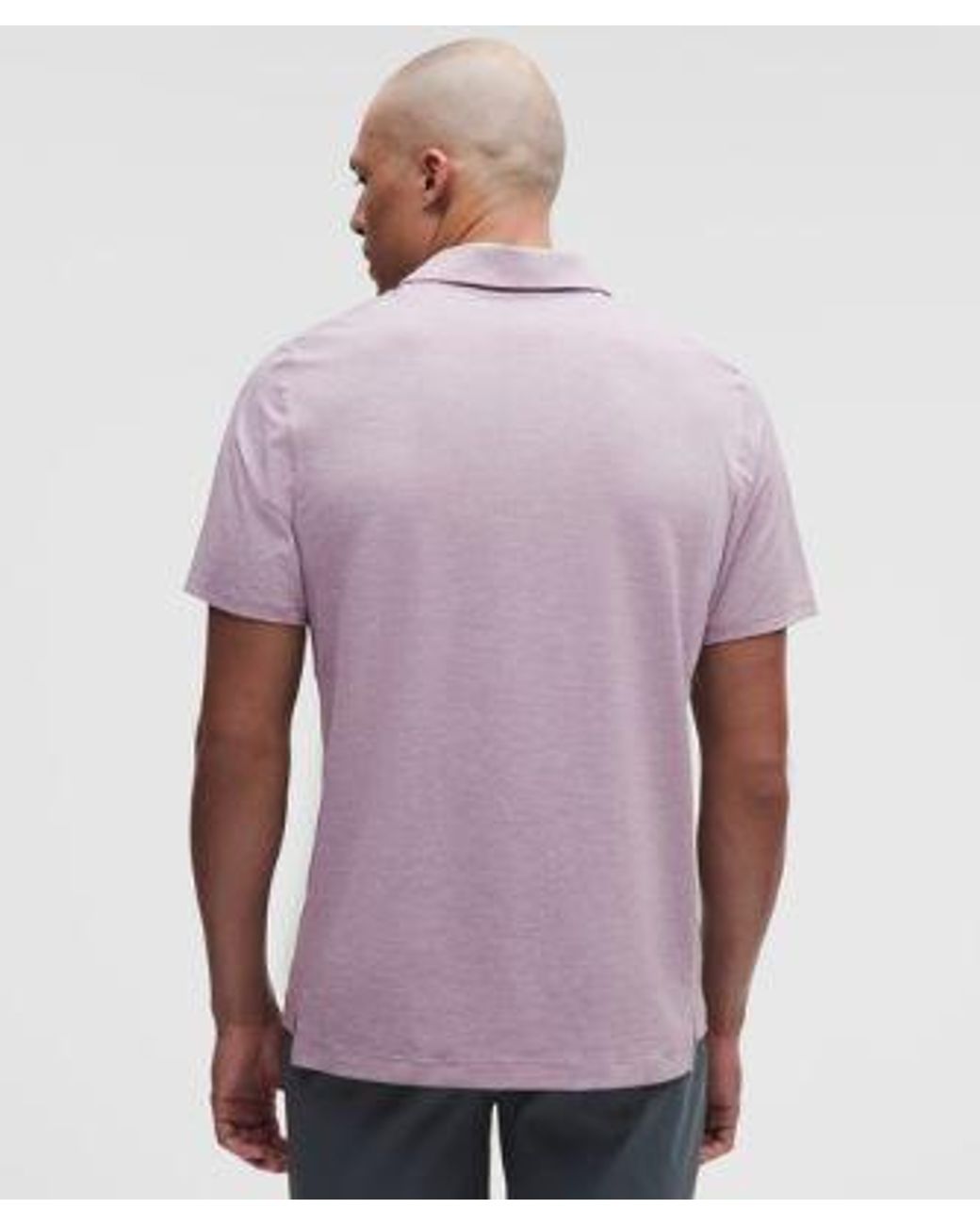 lululemon athletica Purple Logo Sport Polo Short Sleeve for men