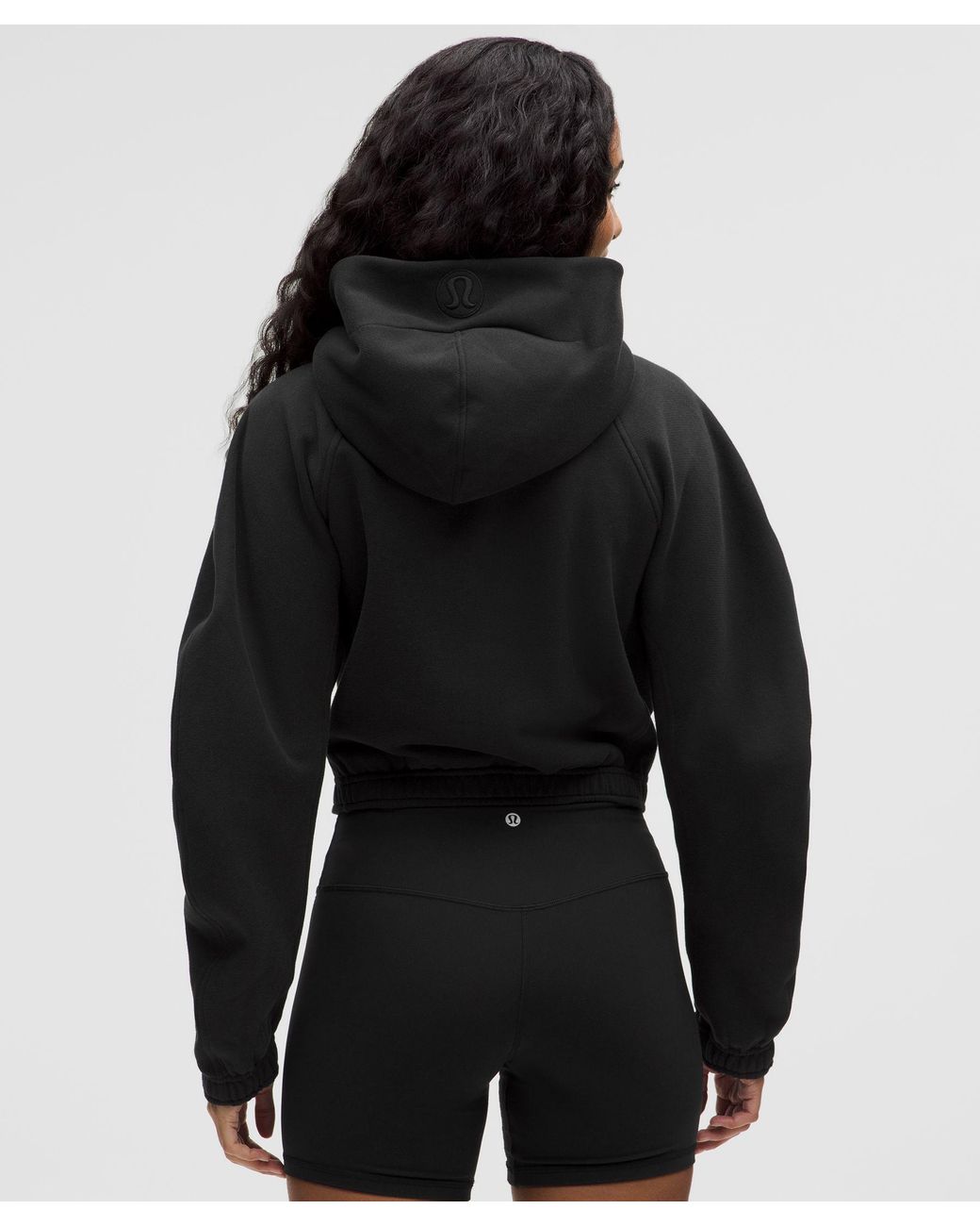 lululemon Scuba Full-zip Cropped Hoodie - Color Black - Size