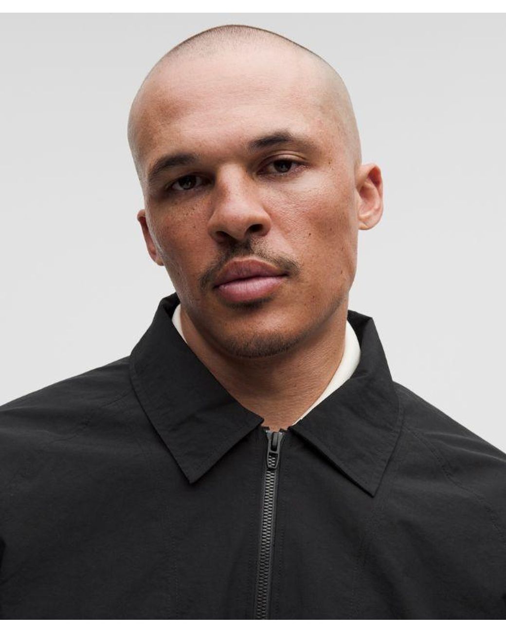 lululemon athletica Black Cotton-Blend Collared Jacket for men