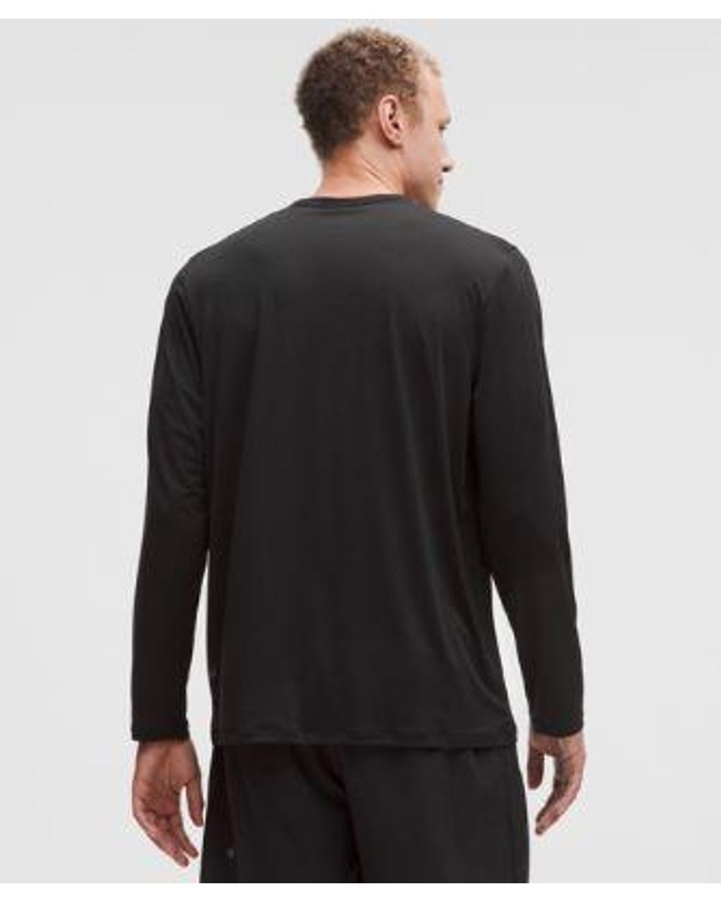 lululemon athletica Black – Mile Maker Lightweight Long-Sleeve Shirt – – Size Medium for men