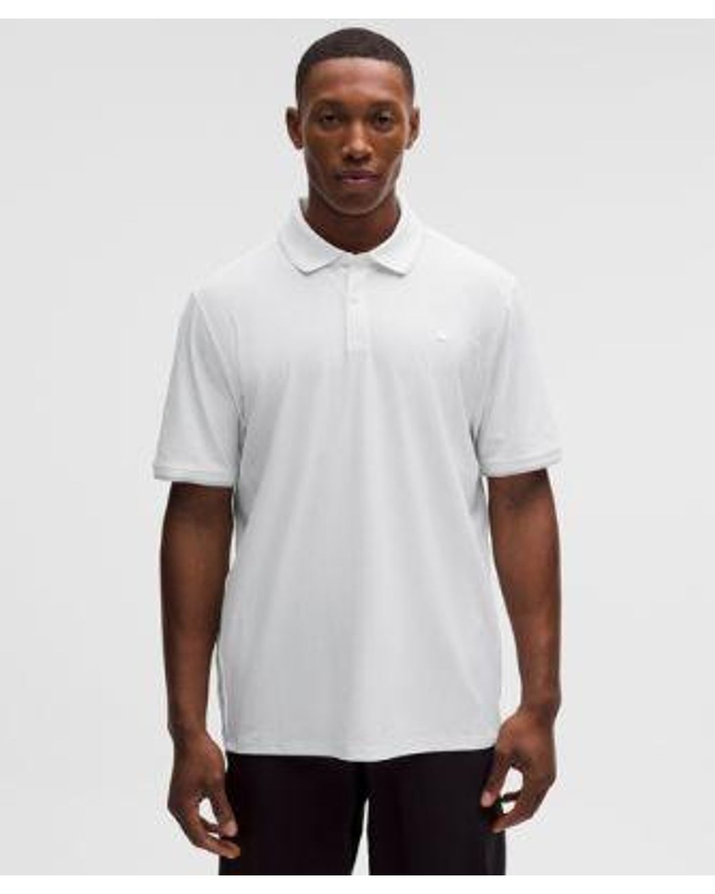 lululemon athletica White Uv-Protective Striped Mesh Tennis Polo Shirt for men
