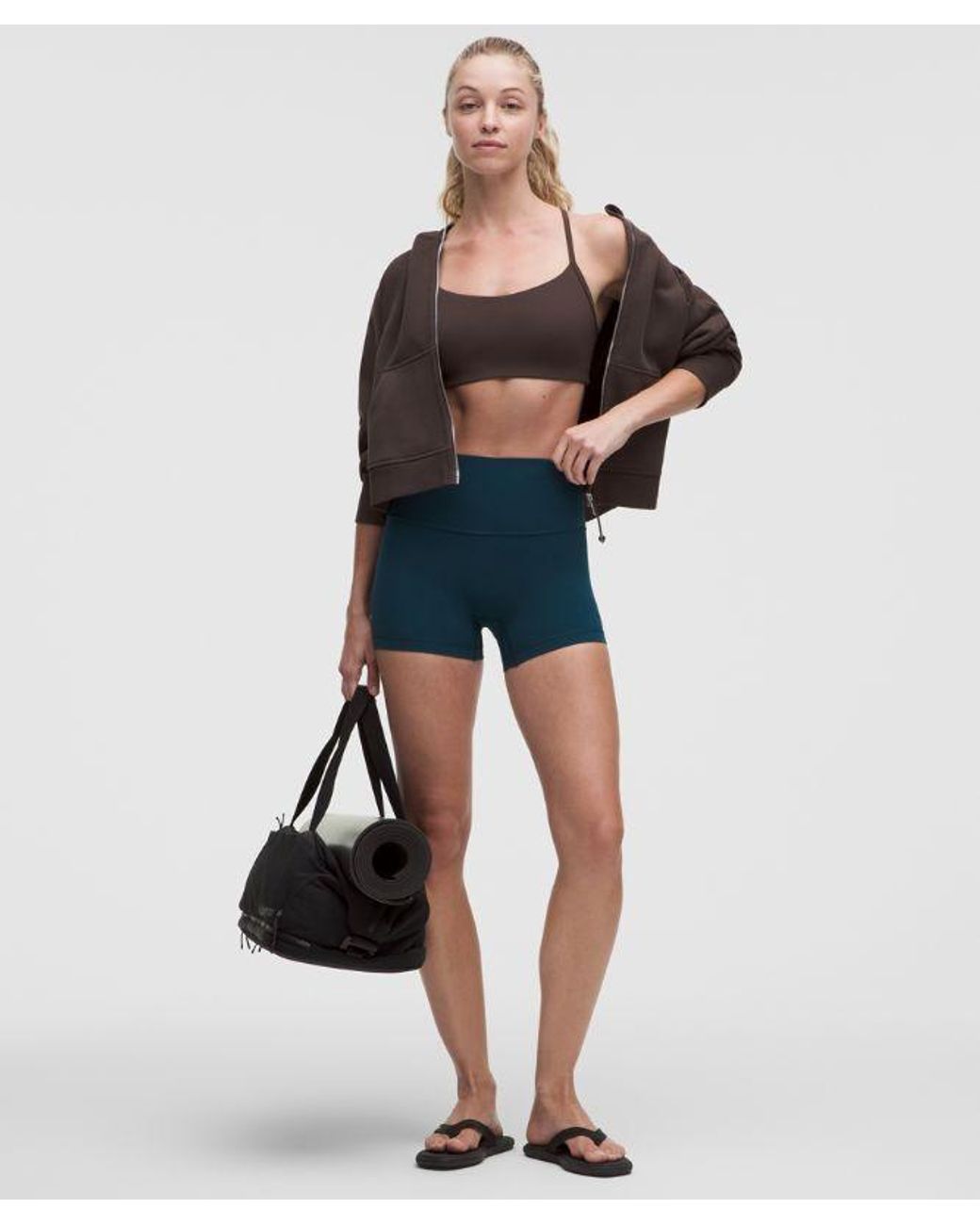 lululemon athletica Blue – Flow Y Sports Bra Light Support, A/B Cup Design – – Size Large