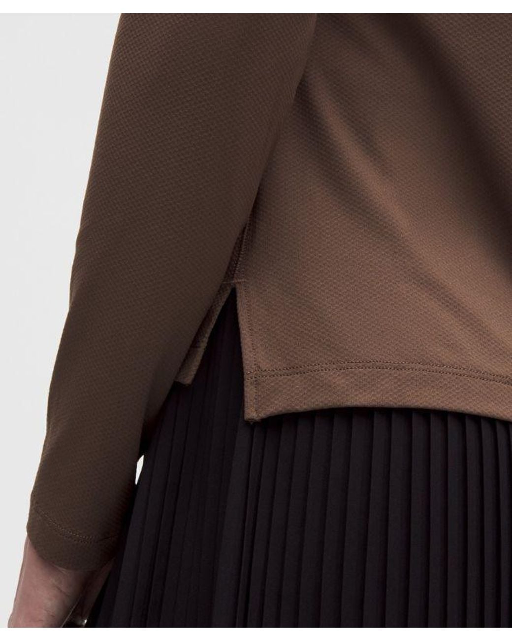 lululemon athletica Brown Quick-Dry Long-Sleeve Polo Shirt