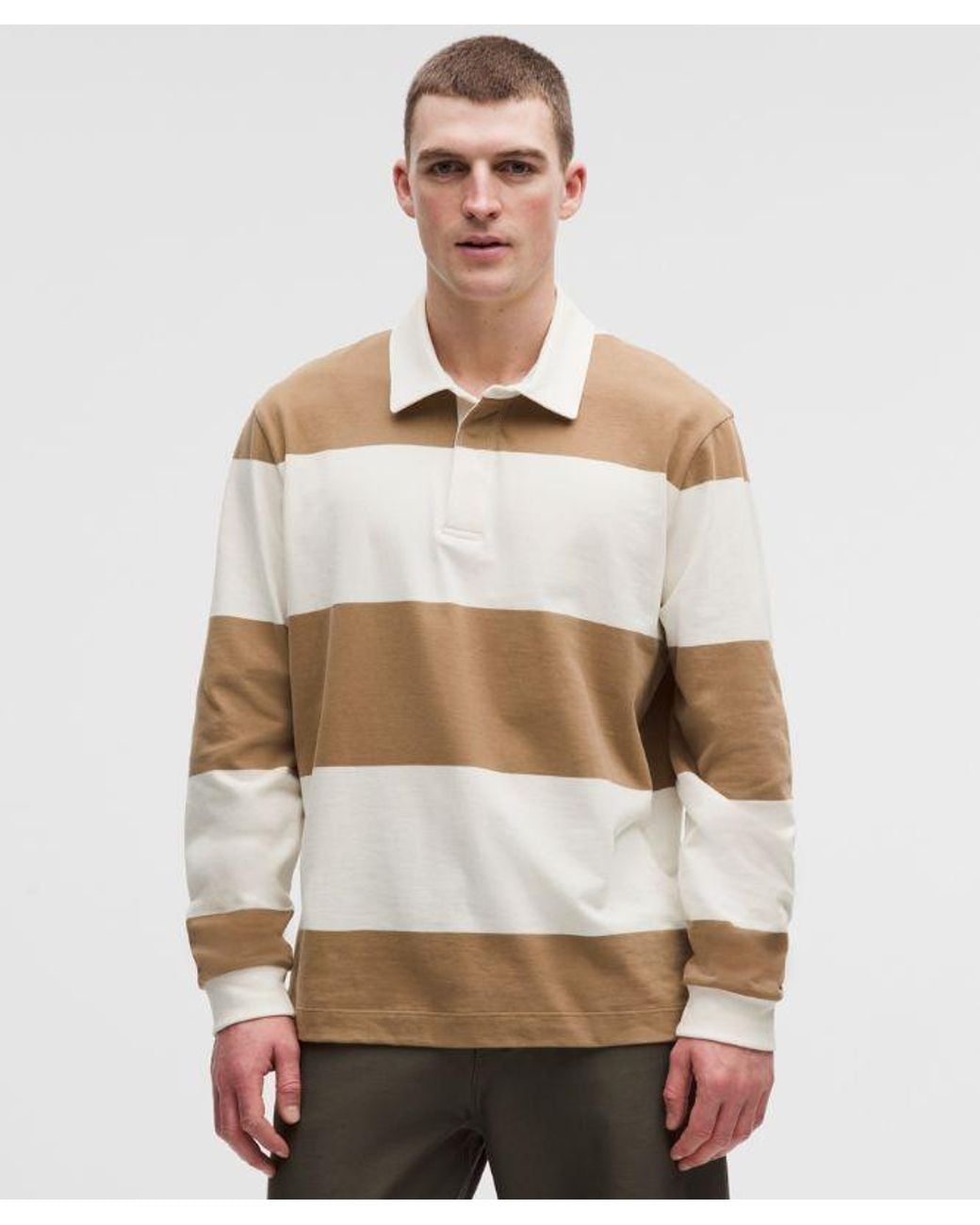 lululemon athletica Natural Long-Sleeve Cotton Rugby Shirt for men