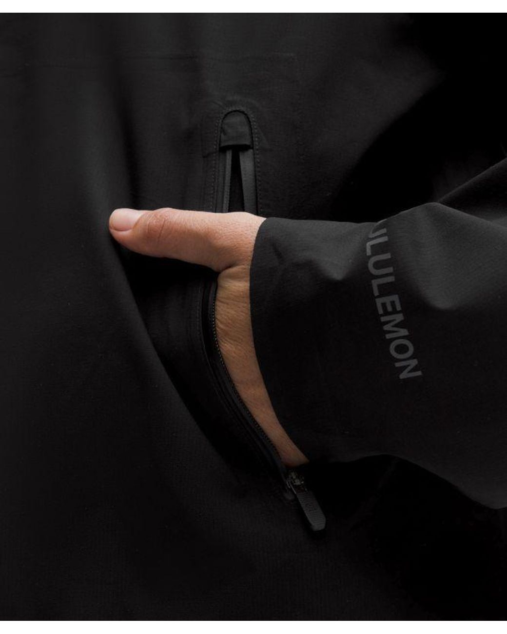 lululemon athletica Black – Lightweight Waterproof Running Jacket – – Size 6