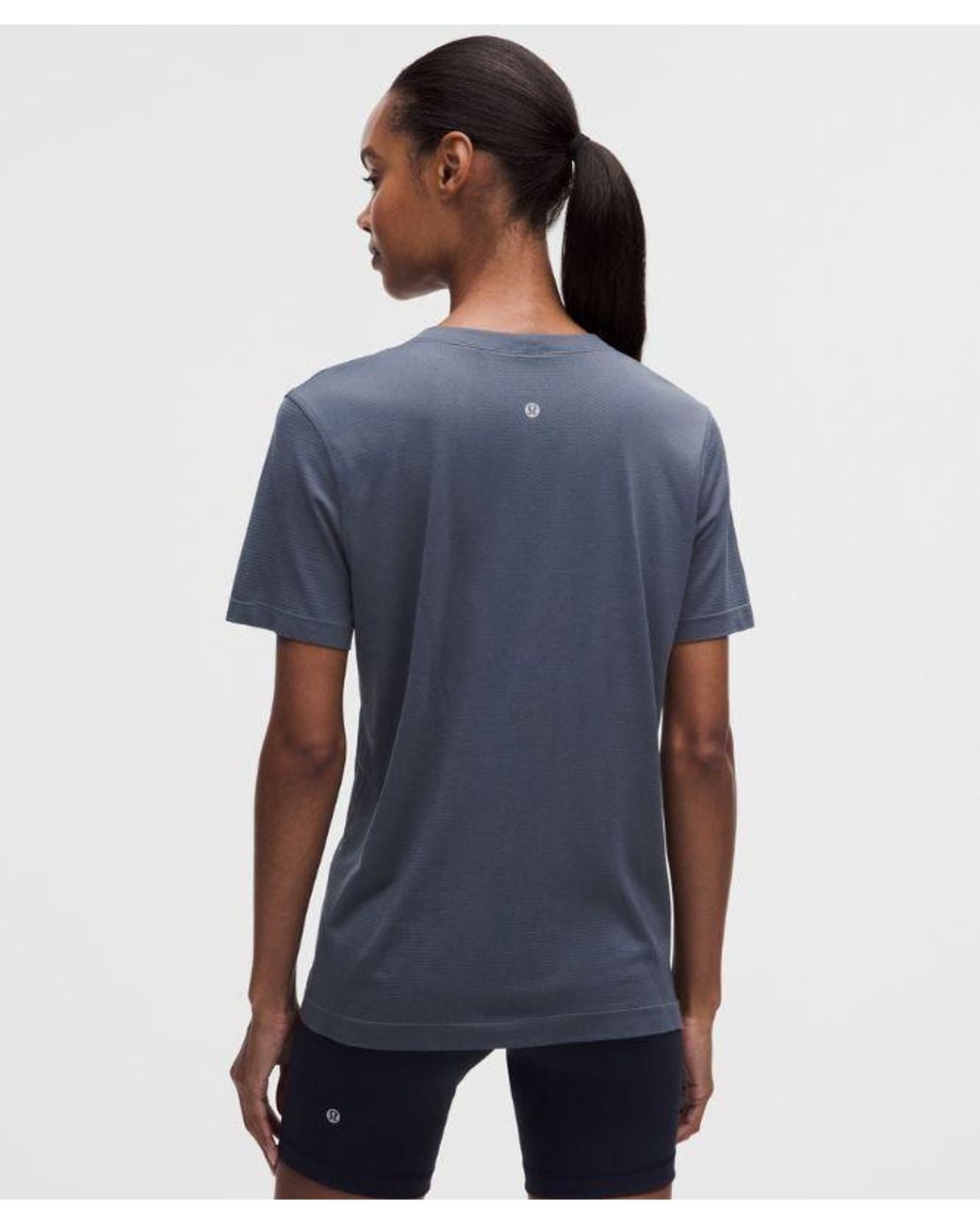 lululemon athletica Blue – Swiftly Relaxed Short-Sleeve Shirt Hip Length – – Size 4