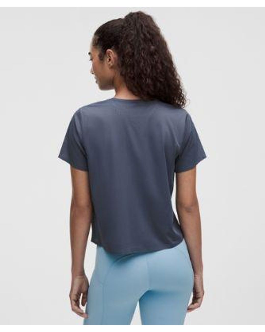 lululemon athletica Blue Fast And Free Short-Sleeve Shirt