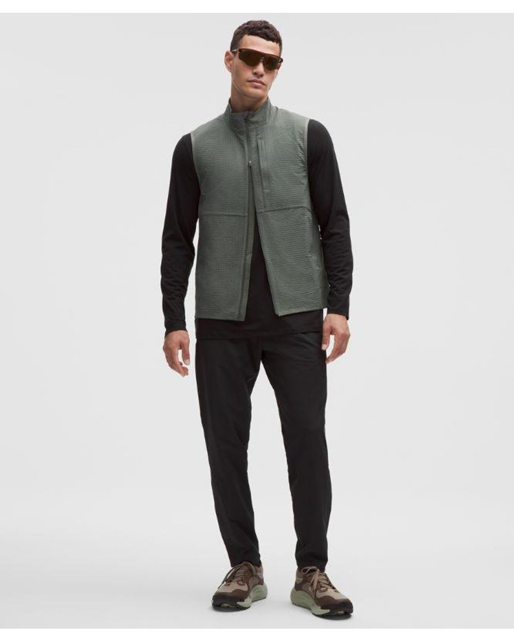 lululemon athletica Black Mile Maker Merino Wool-Blend Long-Sleeve Shirt for men