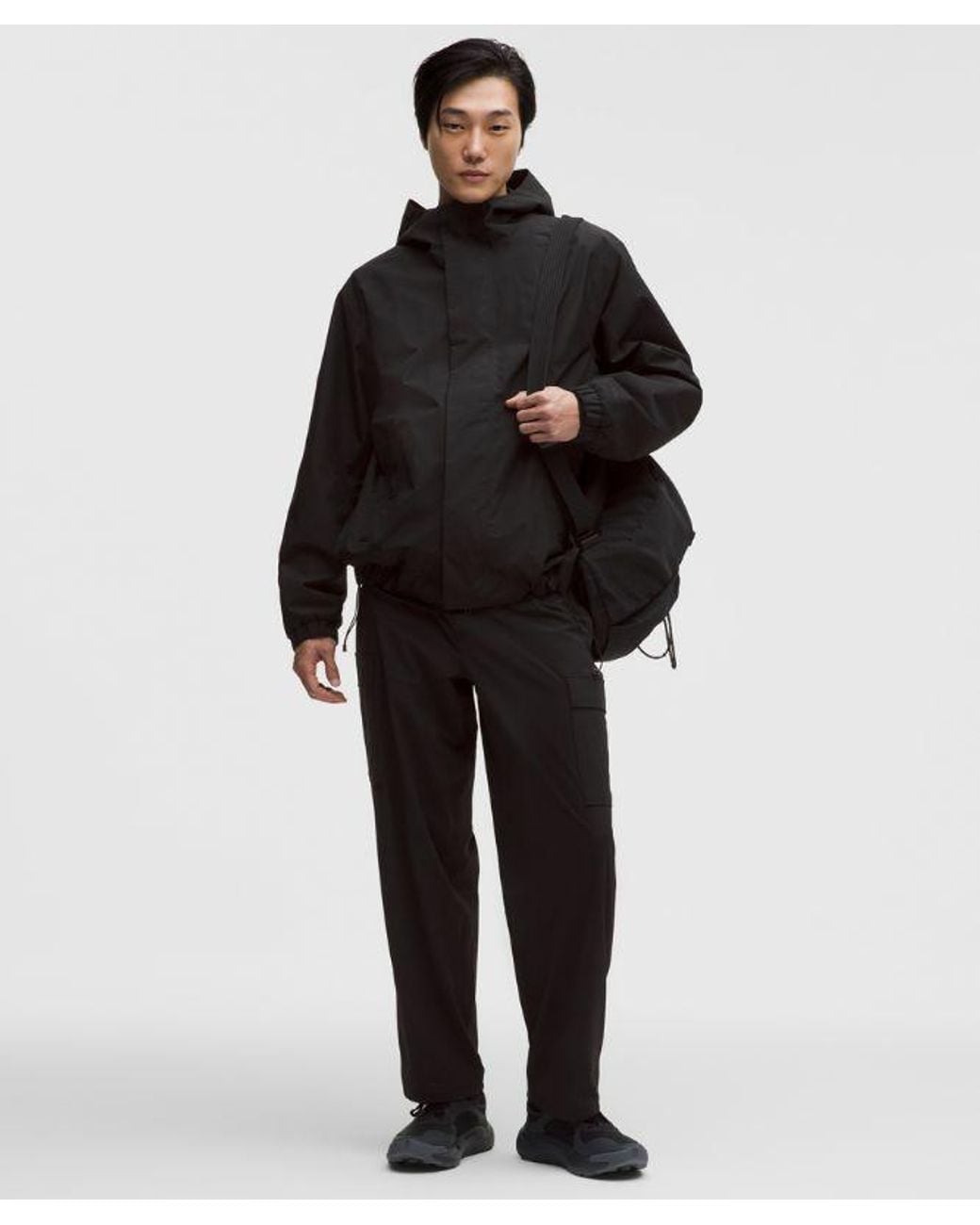 lululemon athletica Black Waterproof Cinch-Hem Jacket for men